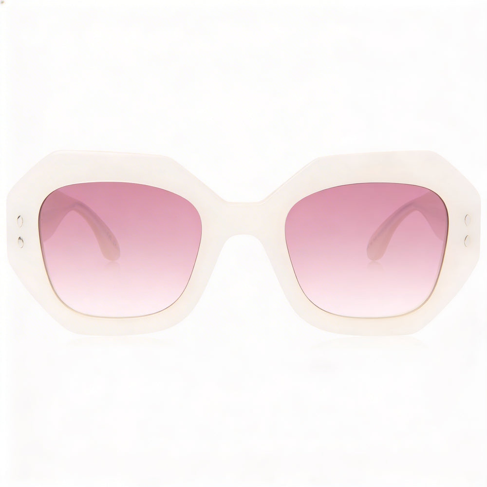 Gafas de sol Isabel Marant IM 0173/S de acetato blanco nácar para mujer, lentes con doble tono rosa de 52 mm