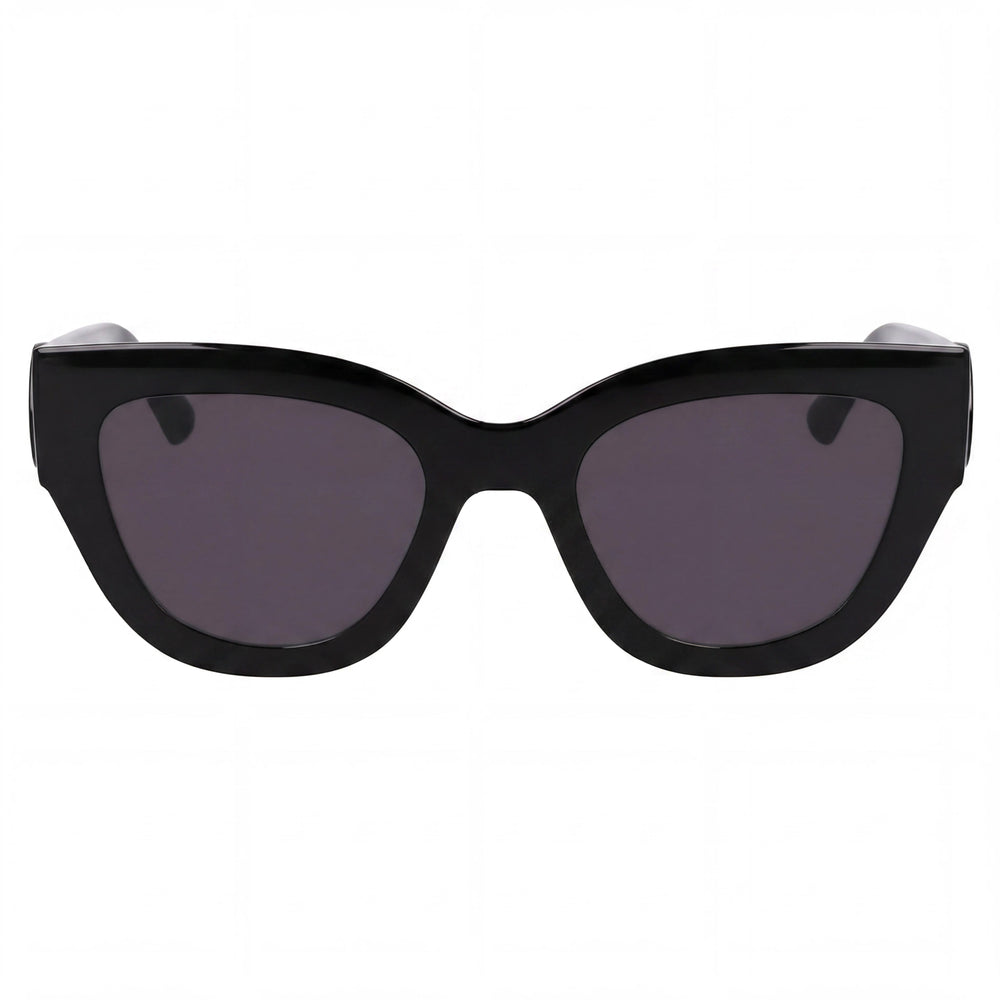 Gafas de sol Longchamp LO744S para mujer, informales, con montura inyectada negra, lentes de policarbonato no polarizadas, 52 mm