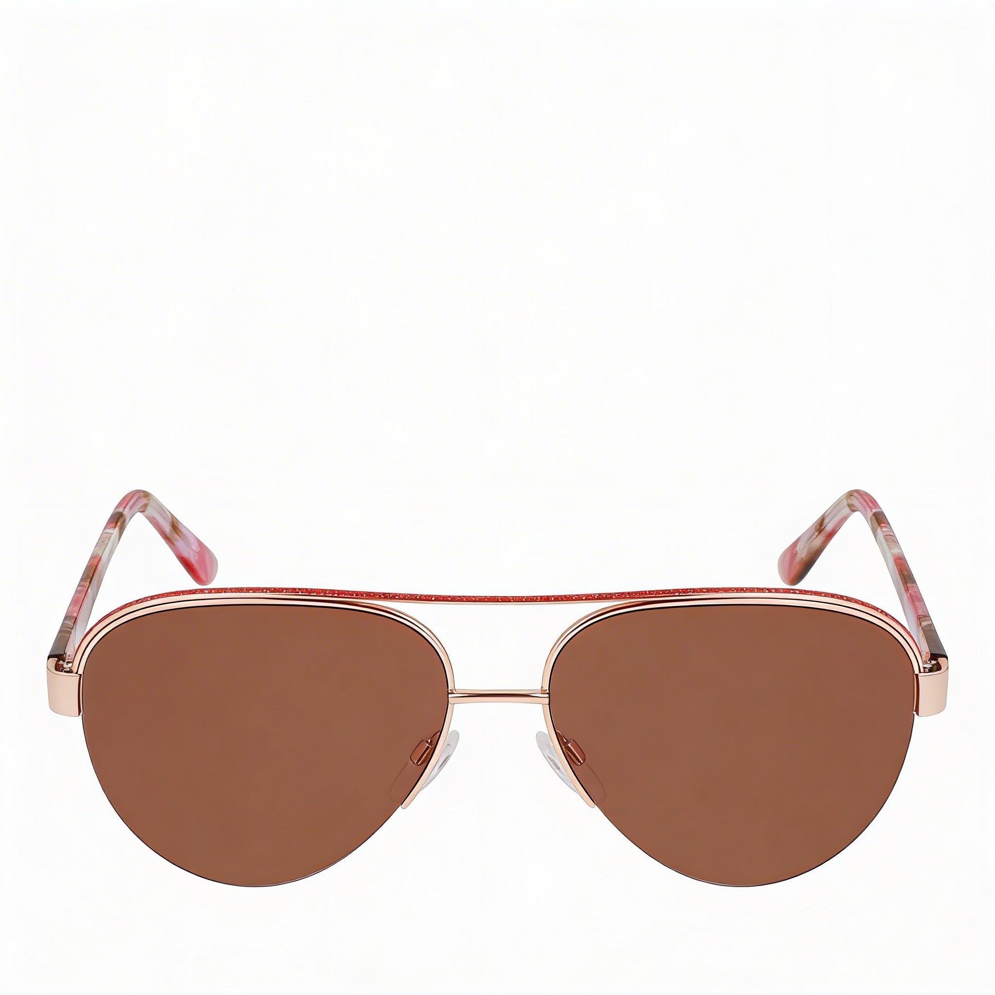 Gafas de sol clásicas bebe para mujer, montura de plástico en oro rosa, lentes no polarizadas en oro rosa con protección UV, Photo 2
