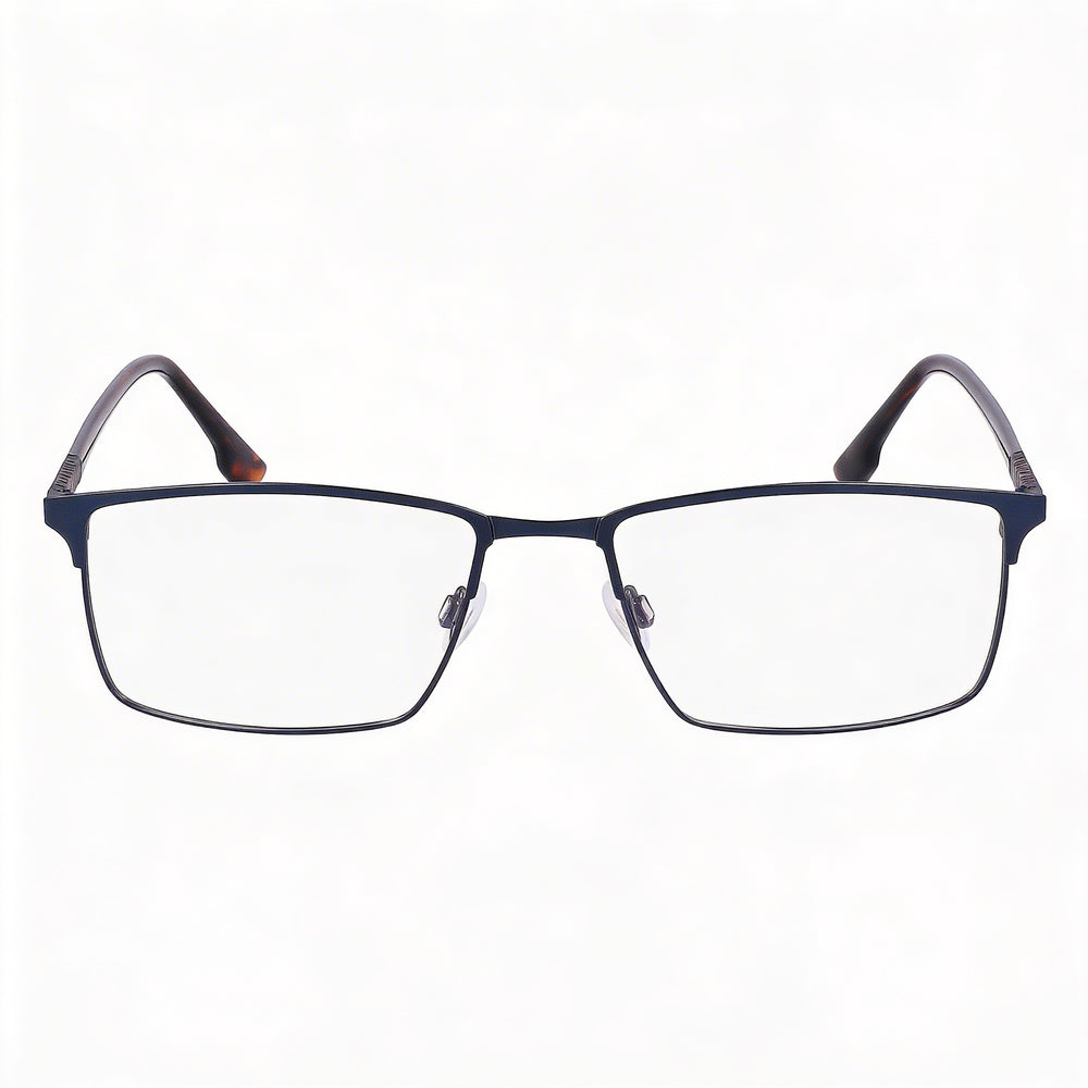 Flexon E1129 Gafas Unisex con Montura de Acetato Azul Marino Mate, Cristales de Policarbonato sin Polarizar, Ancho de Lente 59mm