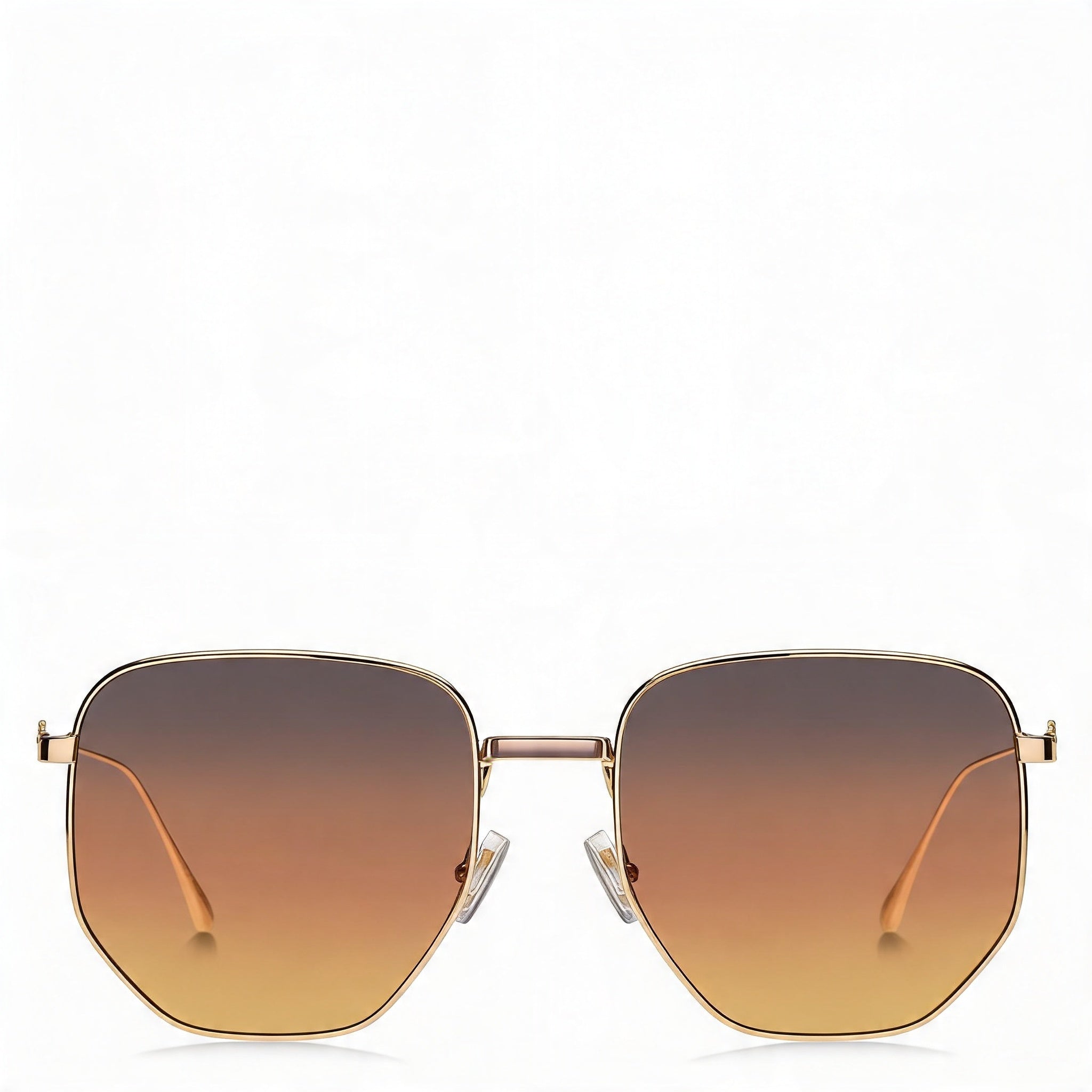 Etro Gafas de sol casual para mujer con montura de metal oro rosa y lentes burdeos anaranjadas de 60 mm, Photo 2