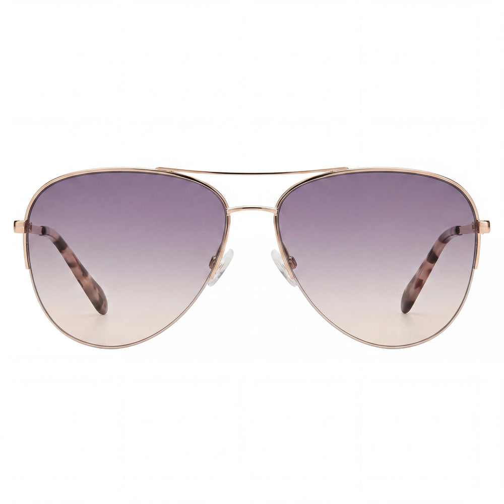 Fossil Fos 3137/G/S Women's Red Gold Stainless Steel Frame, Red Gold Lenses, UV Protection 58mm