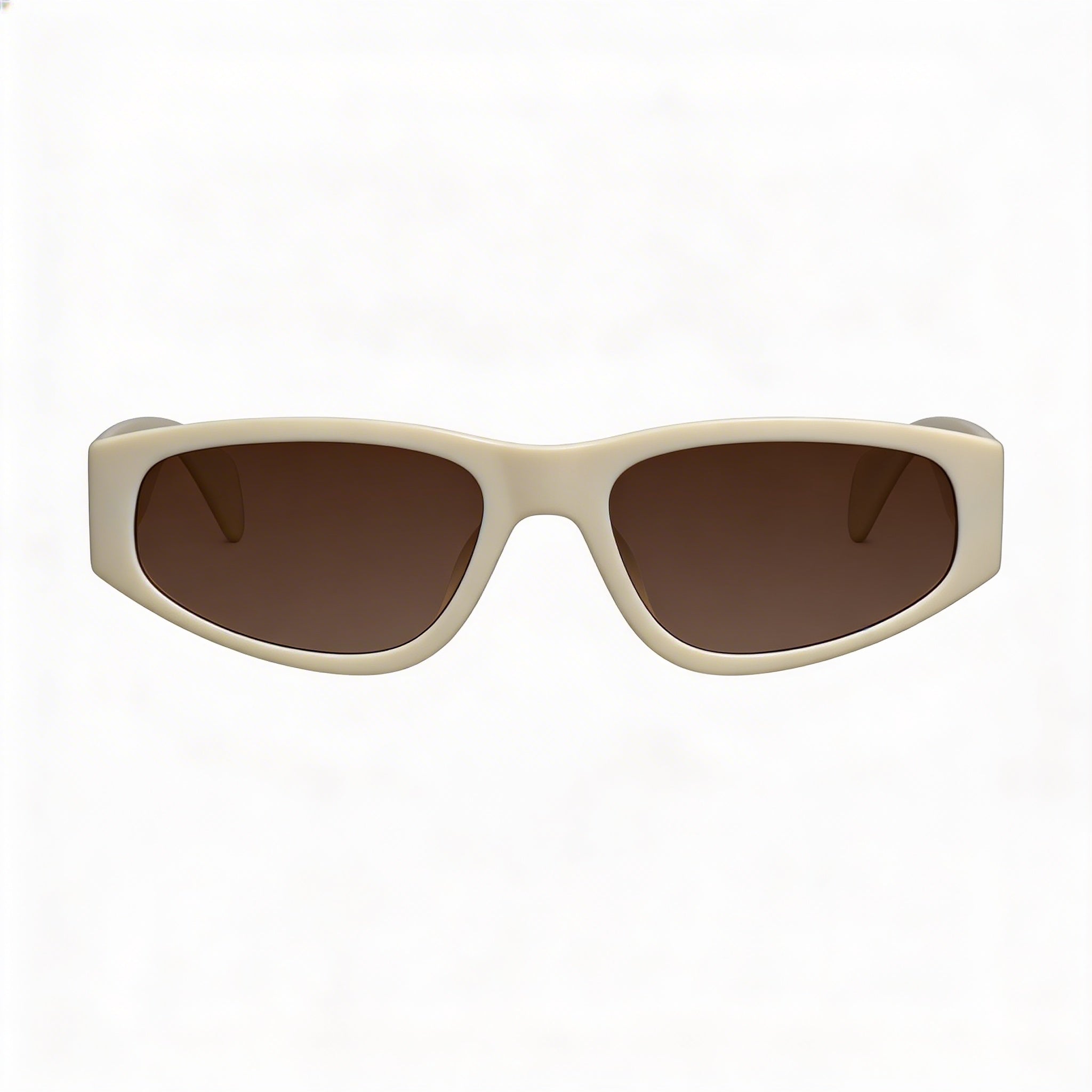 Gafas de sol de ojo de gato para mujer Rag & Bone RNB1047/G/S, armazón de acetato crema y dorado, lentes marrones no polarizadas, protección UV del 100 %, 55 mm, Photo 1