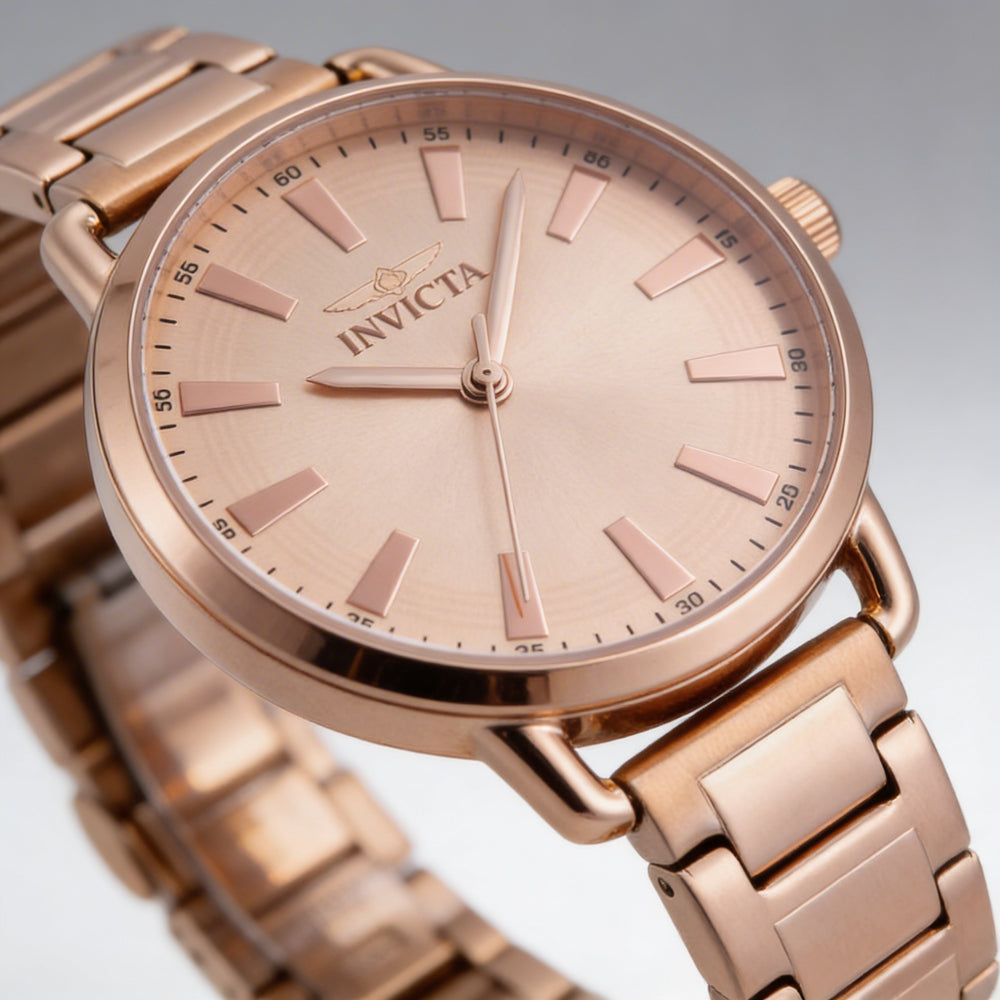 Reloj Invicta Wildflower 48330 para mujer, de cuarzo, oro rosa y acero inoxidable, 38 mm