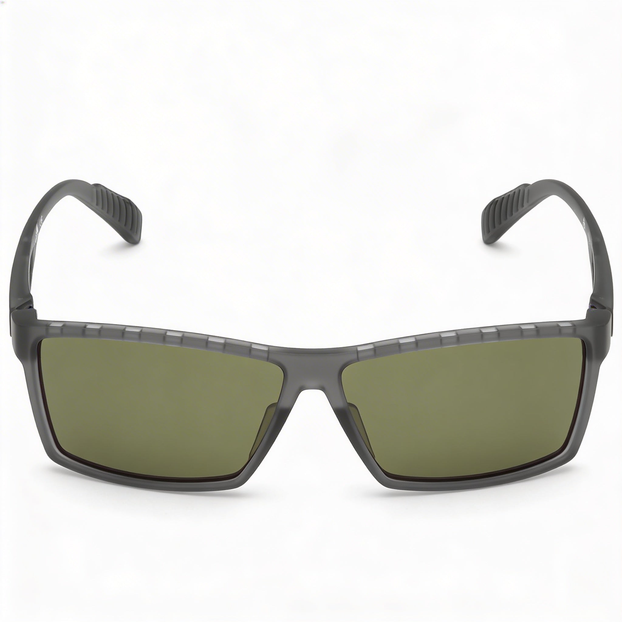 adidas Men's Injected Sun Glasses, Grey Green Plastic Frame, Green Lenses, UV Protection, 63mm, Photo 2