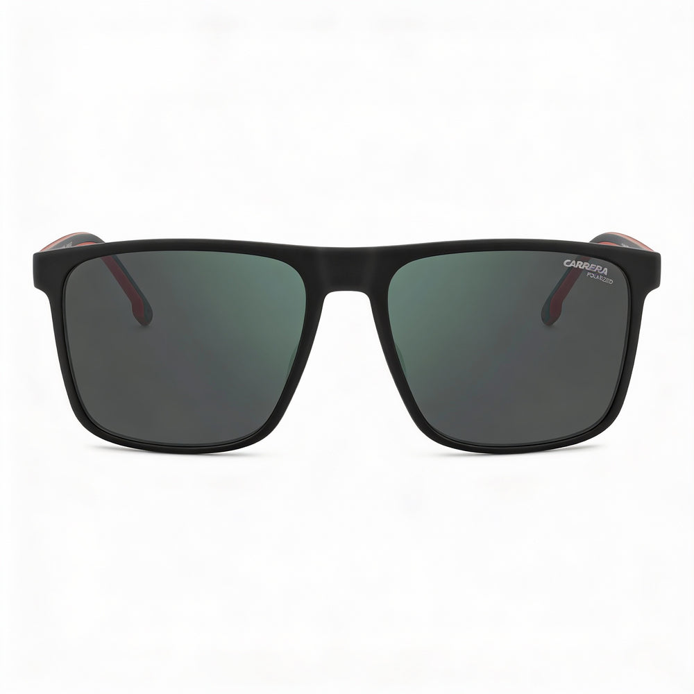Gafas de sol polarizadas Carrera Contemporary 8064/S para hombre, color negro, rojo, verde y gris, de alto contraste, 57 mm
