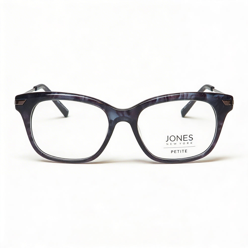 Gafas Jones New York J233 Petite para mujer, montura de plástico azul marino con lentes de policarbonato transparentes, 48-16-135