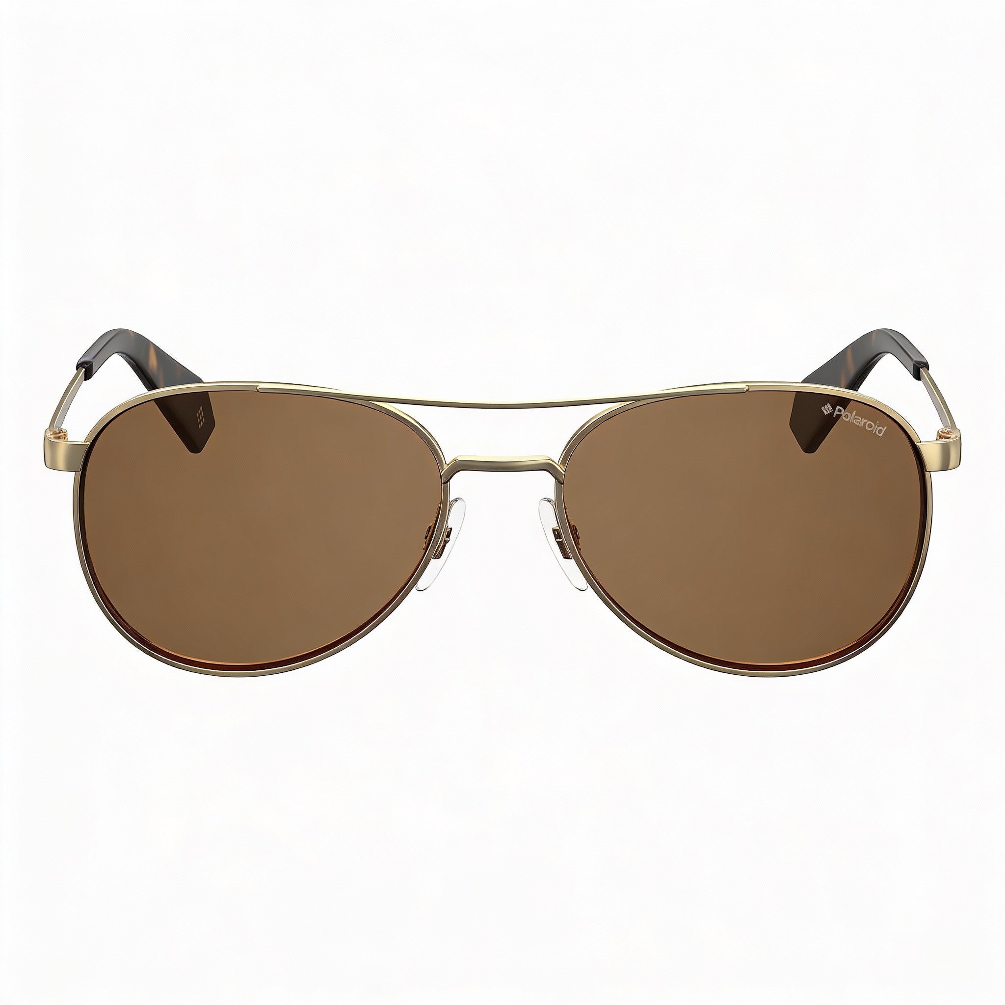 Polaroid Pld 6070/S/X Women's Gold/Tortoise Stainless Steel Pilot Dark Brown Polarized UV Protection Sunglasses 56mm