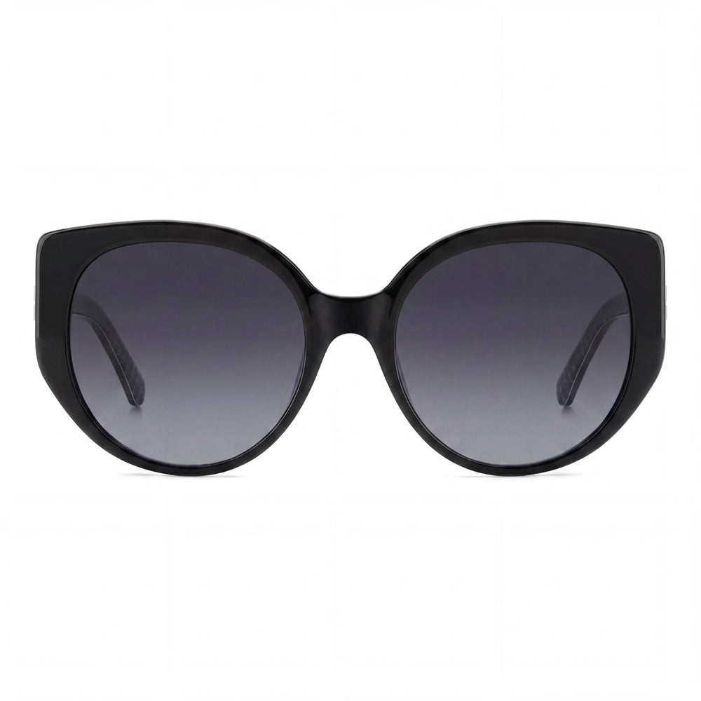 Gafas de sol Seraphina/G/S para mujer de kate spade new york con montura negra de aceite ecológico y lentes gris oscuro sombreadas de 55 mm