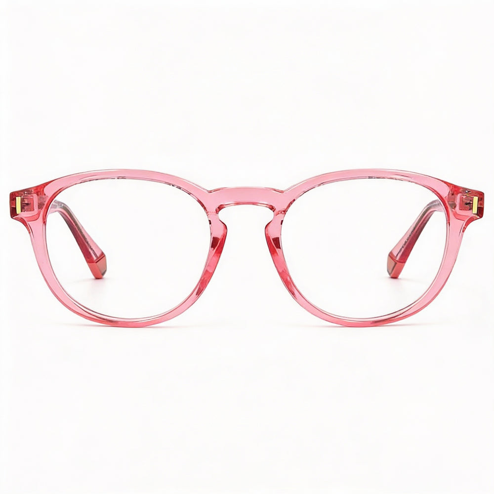 Polaroid Casual Unisex Injected Frame Non- Polycarbonate Lenses Salmon Eyewear 50mm Lens Width