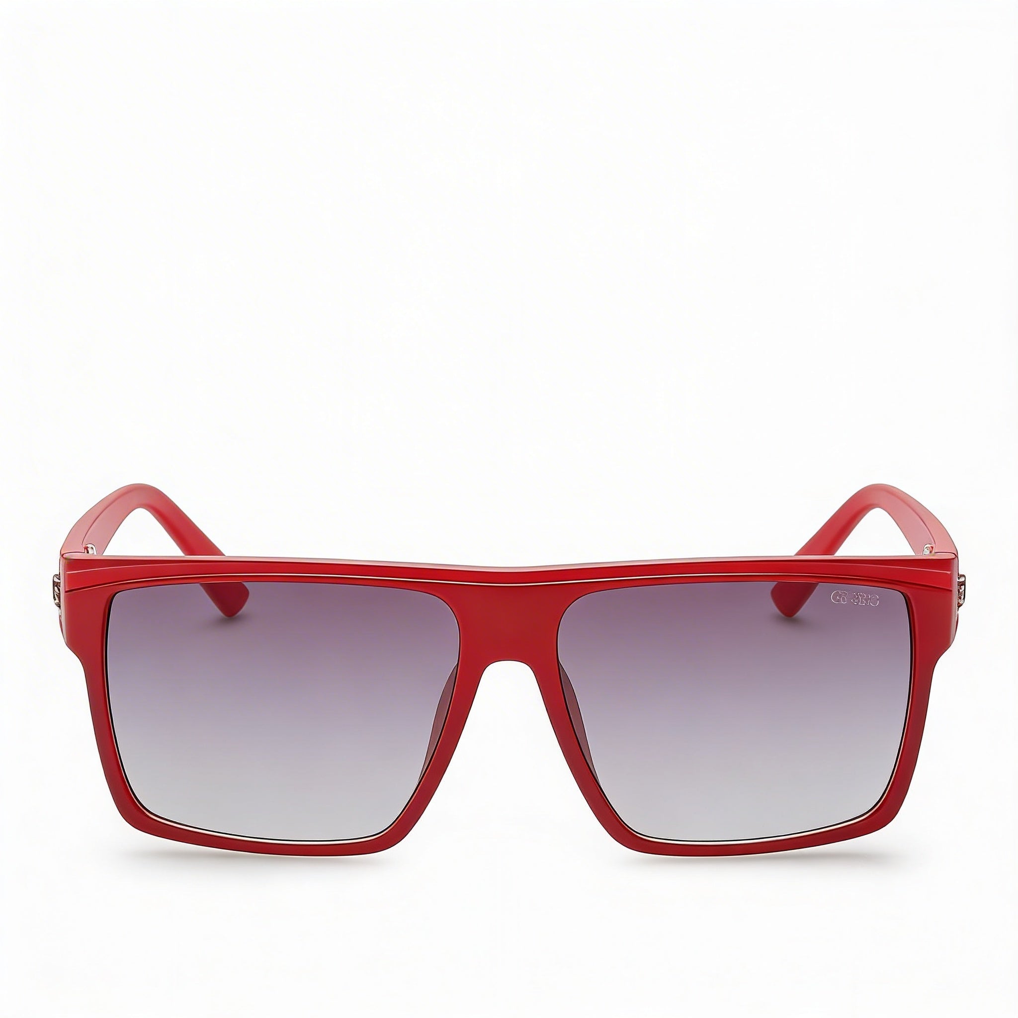 GUESS Classic Unisex Matte Red Smoke Plastic Frame UV Protected Sunglasses 58mm, Photo 2