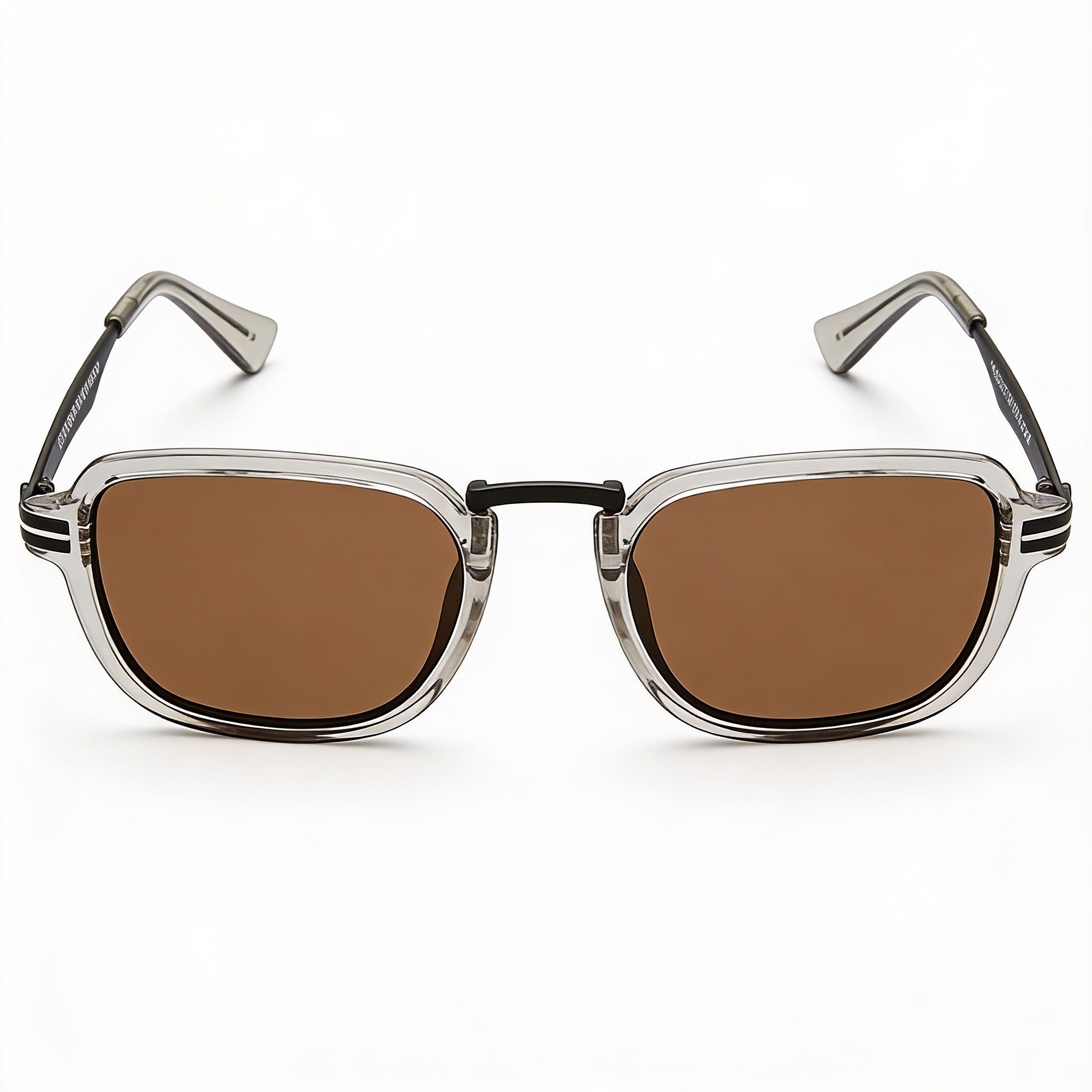 PRIVÉ REVAUX No Concept Men's Grey Crystal Gold Polycarbonate UV Protection Sunglasses 52mm, Photo 2