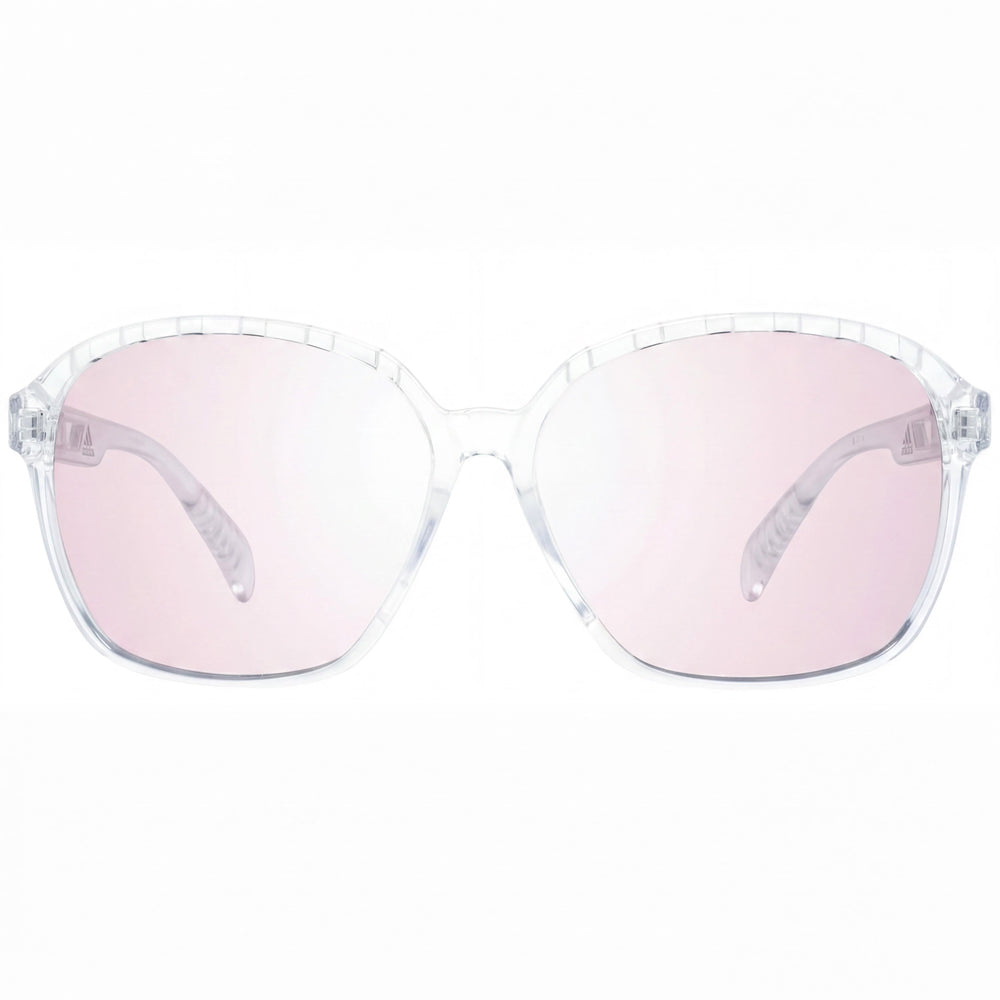 adidas Contemporary Women's Crystal Plastic Frame UV Protection Brown Mirrored 62mm Sunglasses