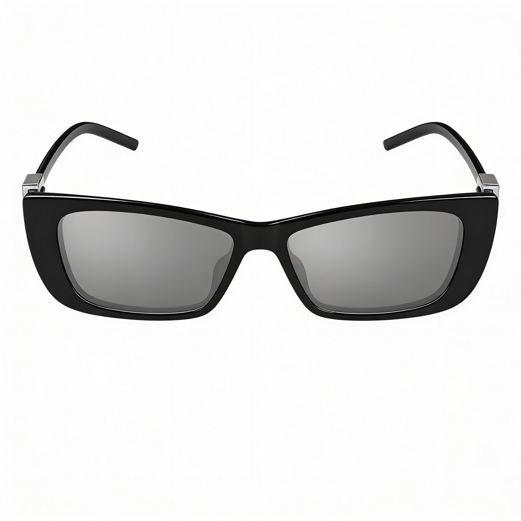Gafas de sol Gucci Modern para mujer, color negro y plateado, con montura INJECTION y lentes de plástico no polarizadas de 53 mm, Photo 2