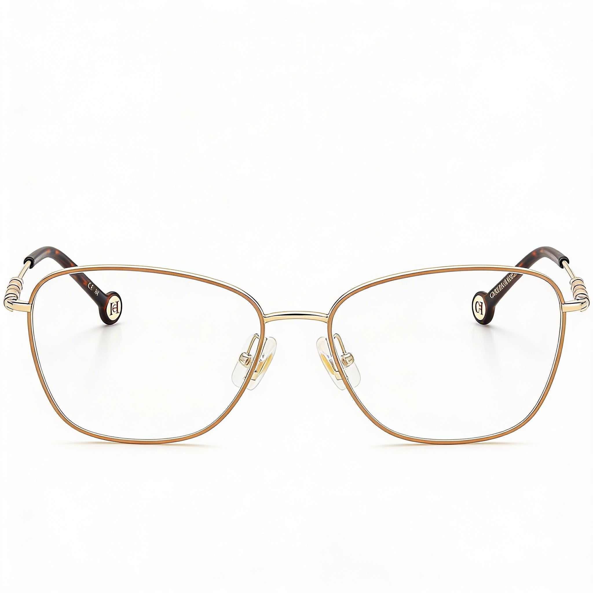 Carolina Herrera Montura Dorada Nude de Acero Aleado para Mujer, Lentes no Graduadas 55mm, Photo 1