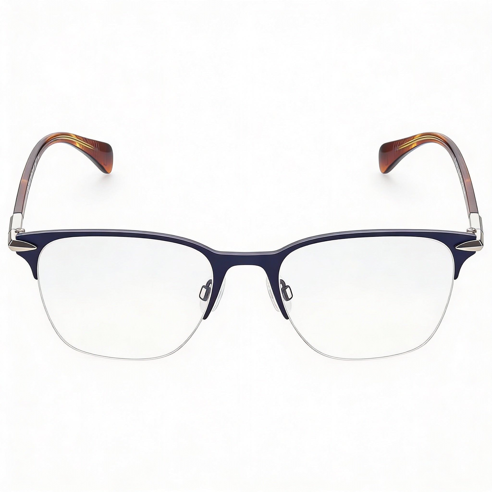 rag & bone Men's RNB7029 Stainless Steel Matte Black Eyeglasses with Polycarbonate Lenses 53mm, Photo 2