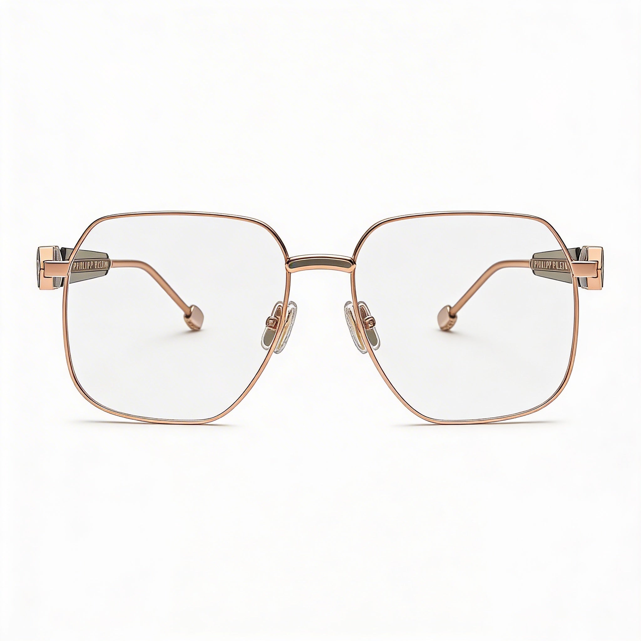 Philipp Plein Vpp126s Women's Stainless Steel Eyeglasses Shiny Copper Gold with Coloured Parts 57-16-140, Photo 2