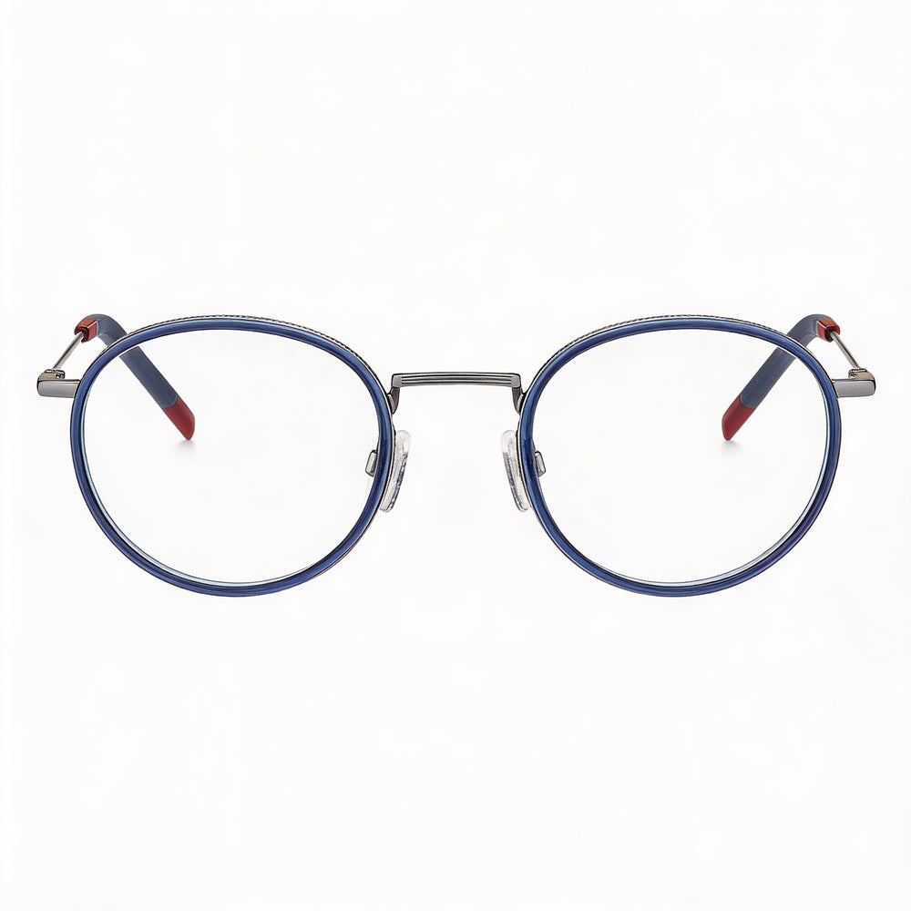 Tommy Hilfiger Th 1815 Men's Blue Metal Frame Optical Glasses with Blue Polycarbonate Lenses 49-24-150mm