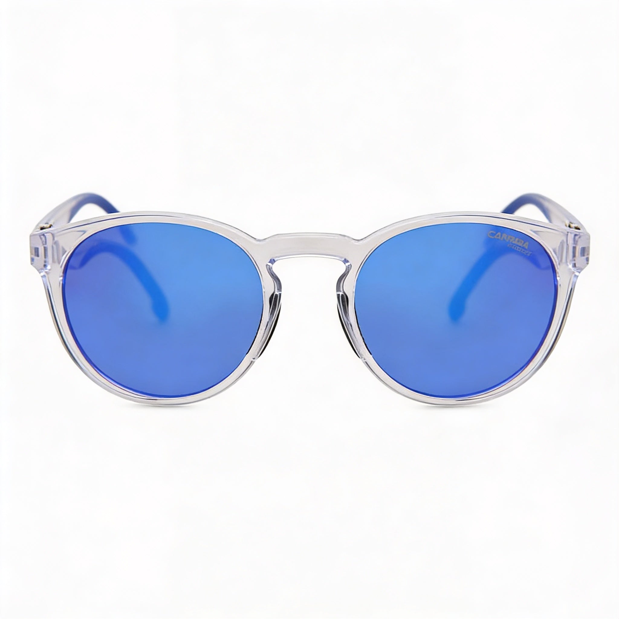 Gafas de sol Carrera 8056/S unisex con montura de propionato blanco transparente, multicapa azul, protección 100 % UV, 51 mm, Photo 2
