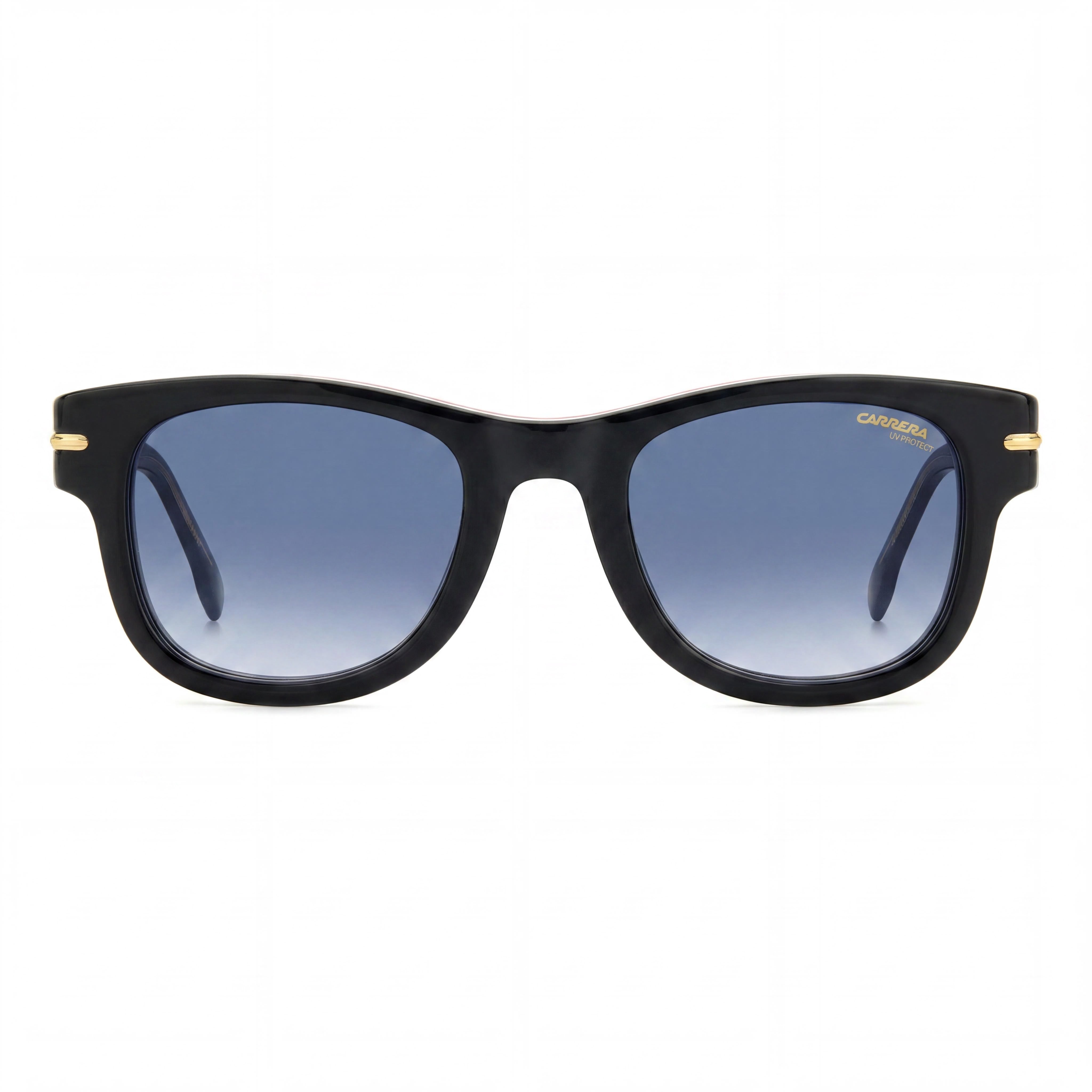 Carrera 330/S Men's Black Blue Shaded Stainless Steel Sunglasses UV Protection Dark Blue Lenses 50mm, Photo 2