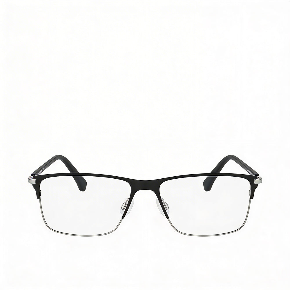 Calvin Klein Casual Men's Metal Eyeglasses Frame with Satin Black Finish, 54mm Lens Width, 16mm Bridge