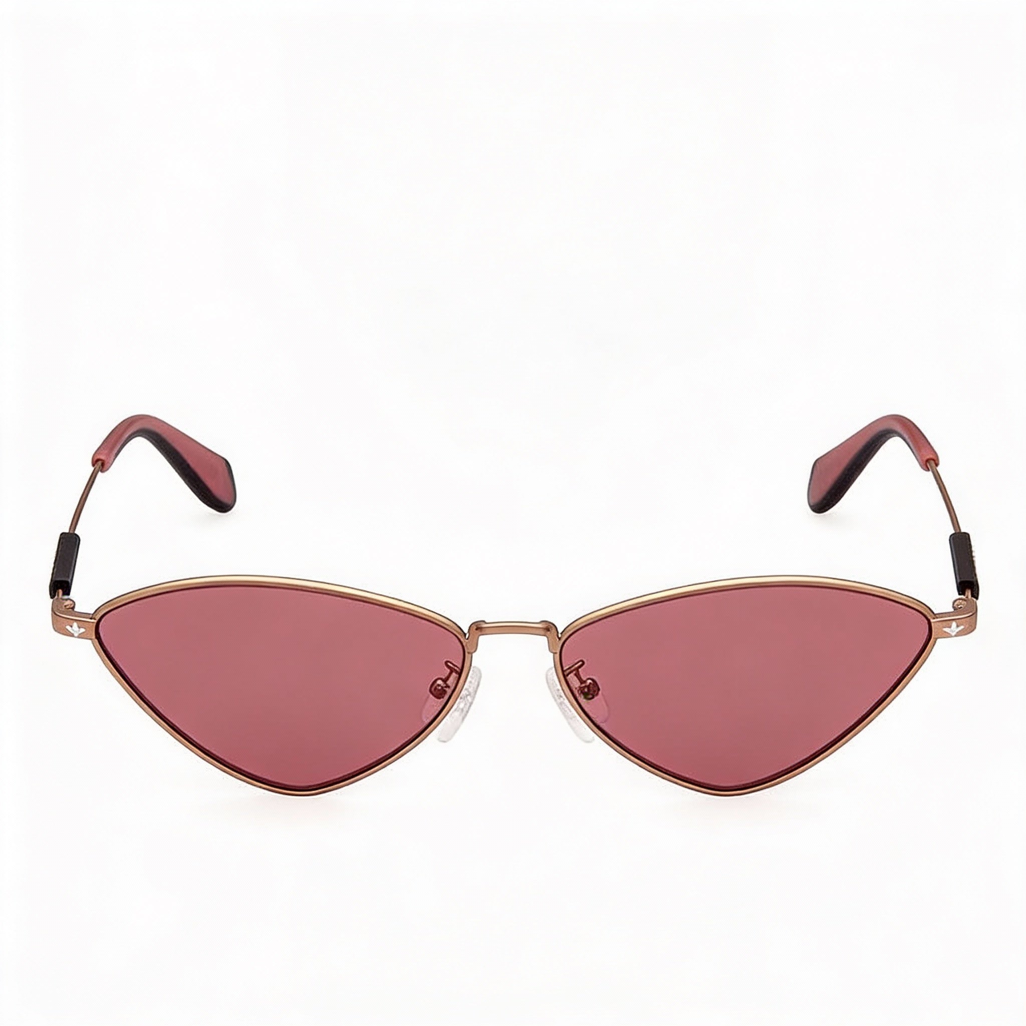 Gafas de sol adidas Casual para mujer, montura metálica, color bronce claro mate, lentes burdeos, protección UV, 61 mm, Photo 2