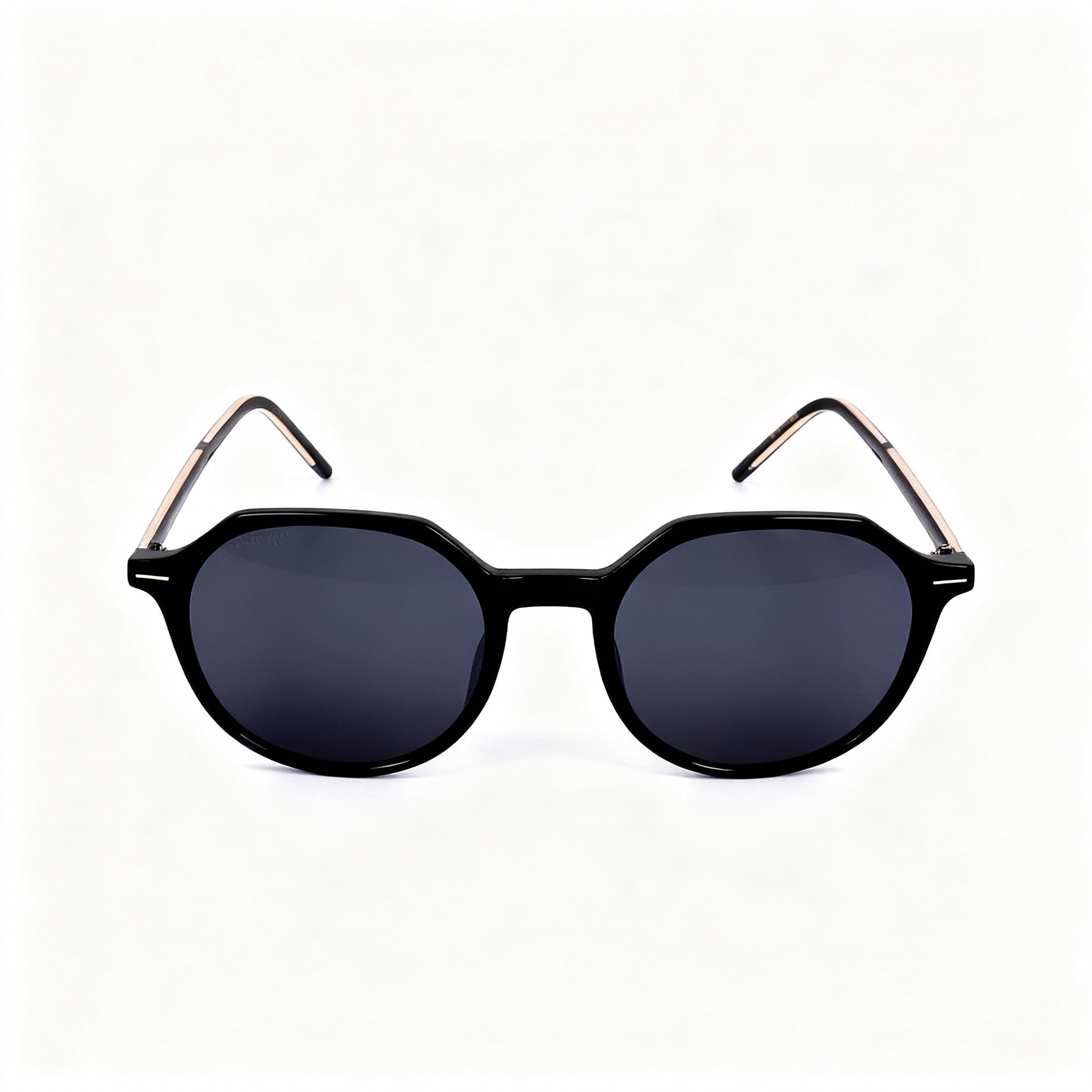 HUGO BOSS Light & Minimal Women's Acetate Eyeglasses with Grey Non-Polarized Lens Black Crystal Grey 51-19-140