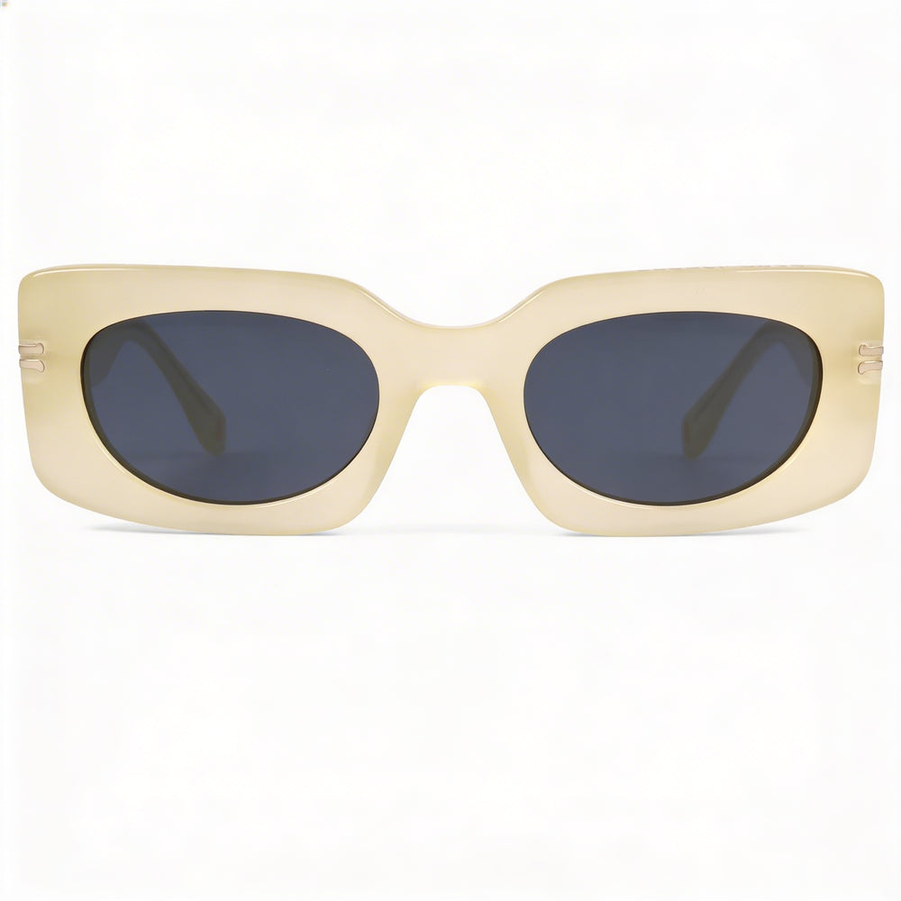 Marc Jacobs Casual Women's Frosted Yellow Acetate Frame with Yellow Polycarbonate Lenses UV Protection 50mm Sunglasses