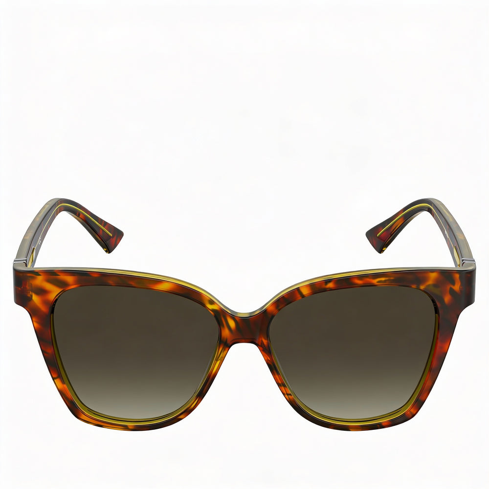 Gafas de sol Moschino MOS 066/S para mujer, rectangulares, color marrón degradado, con protección UV, 55 mm