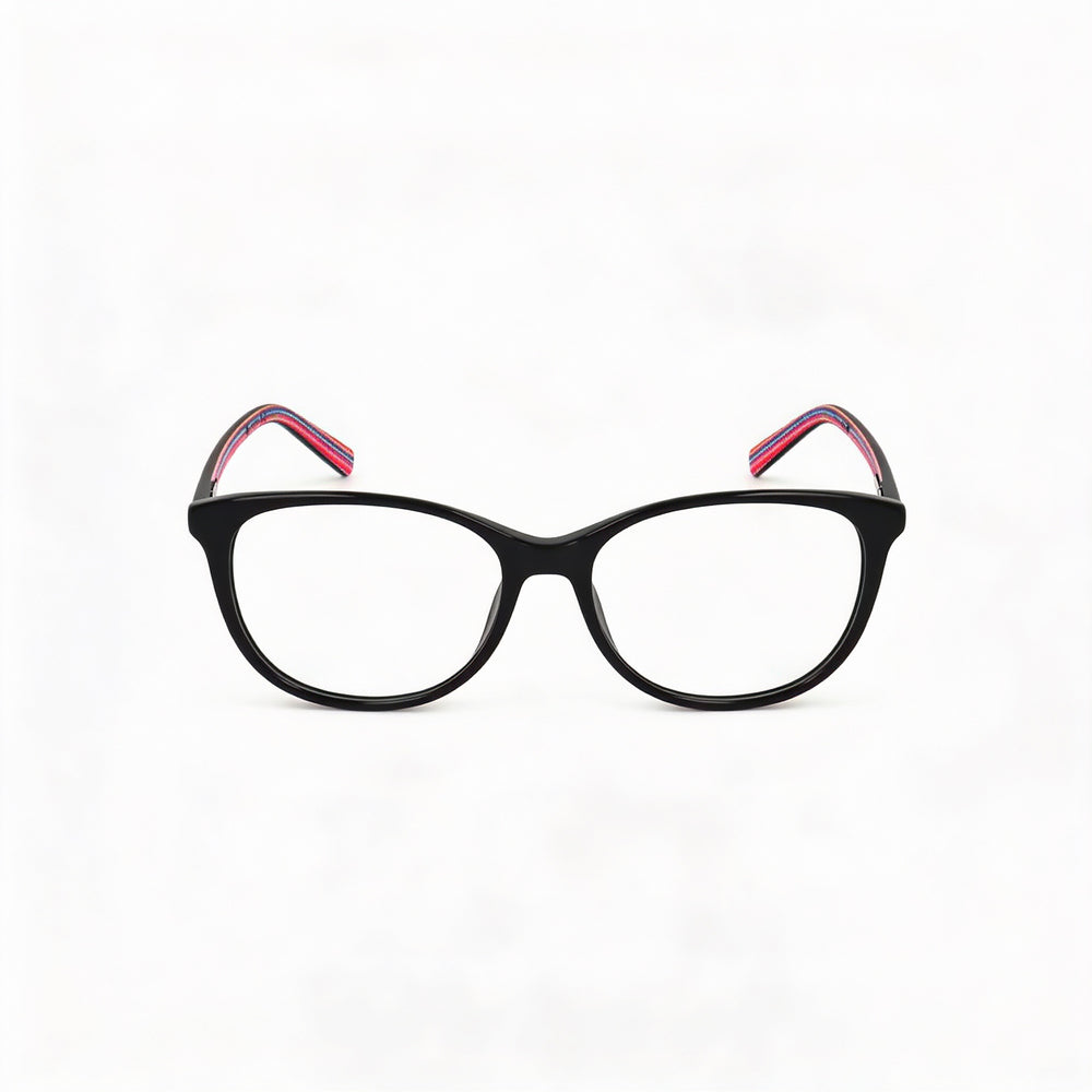 M Missoni MMI 0006 Women's Rounded Full-Rim Black Acetate Prescription Ready Optical Frames 52-16-140