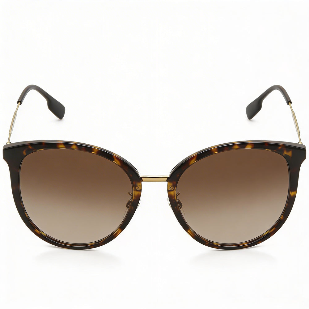 BURBERRY BE4289D Modern Women's Dark Havana Gold Composite Prescription-Ready Sunglasses, Brown Gradient UV Protected 56mm