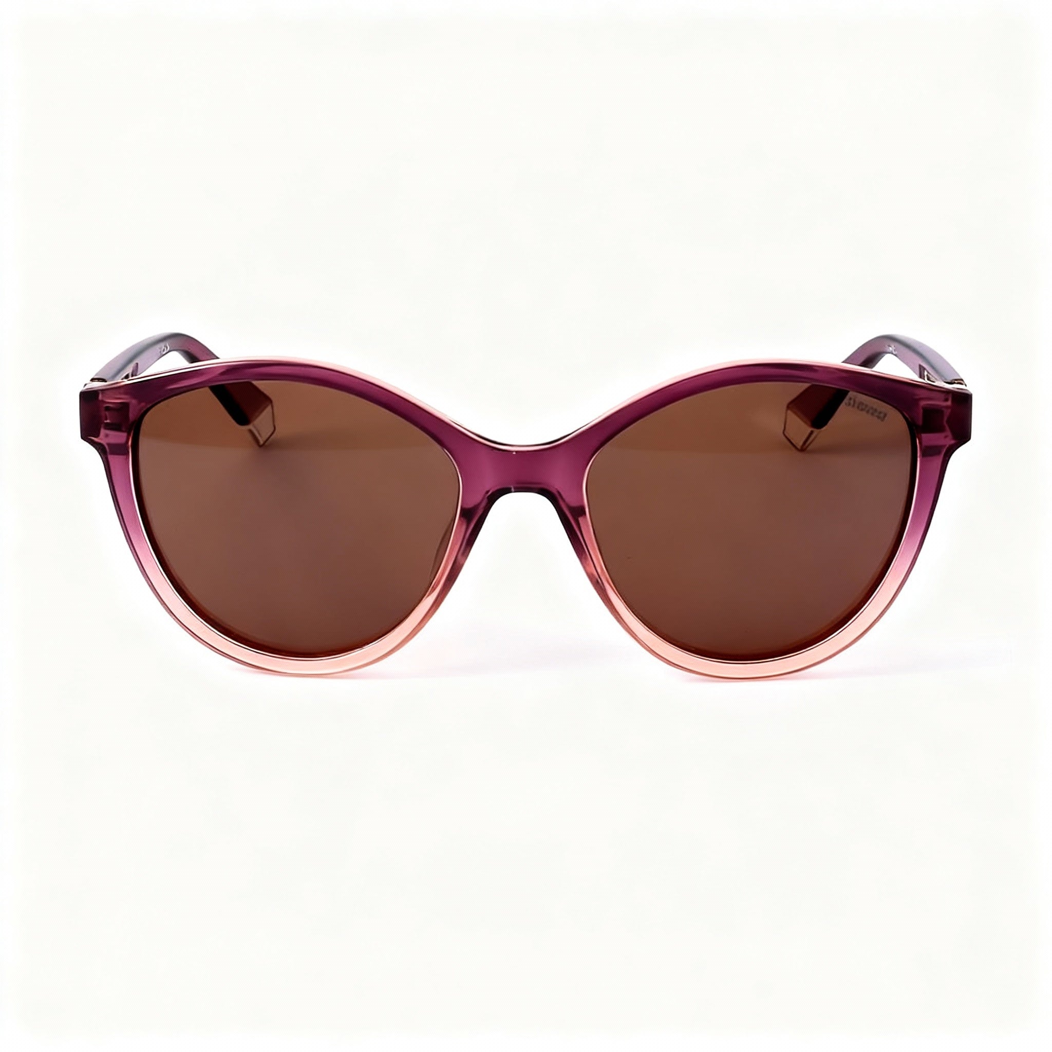 Polaroid PLD 4133/S/X Women's Cat Eye Polarized Plastic Sunglasses, Violet Beige Frame, Bronze Lens, 55mm