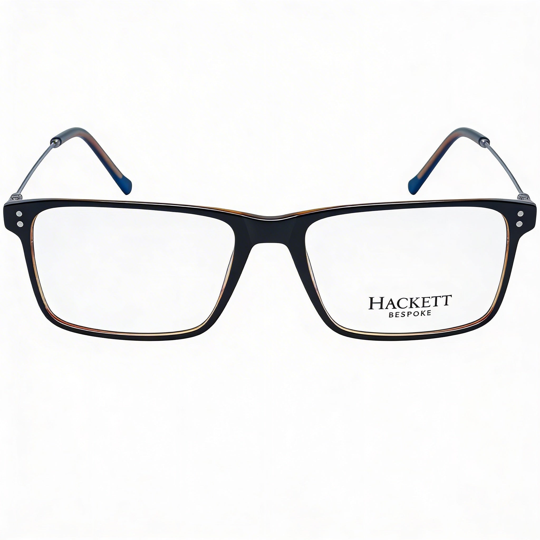 Hackett London Casual Men's Plastic Black Tortoise Eyewear with Clear Lenses 10-9-97mm, Photo 1