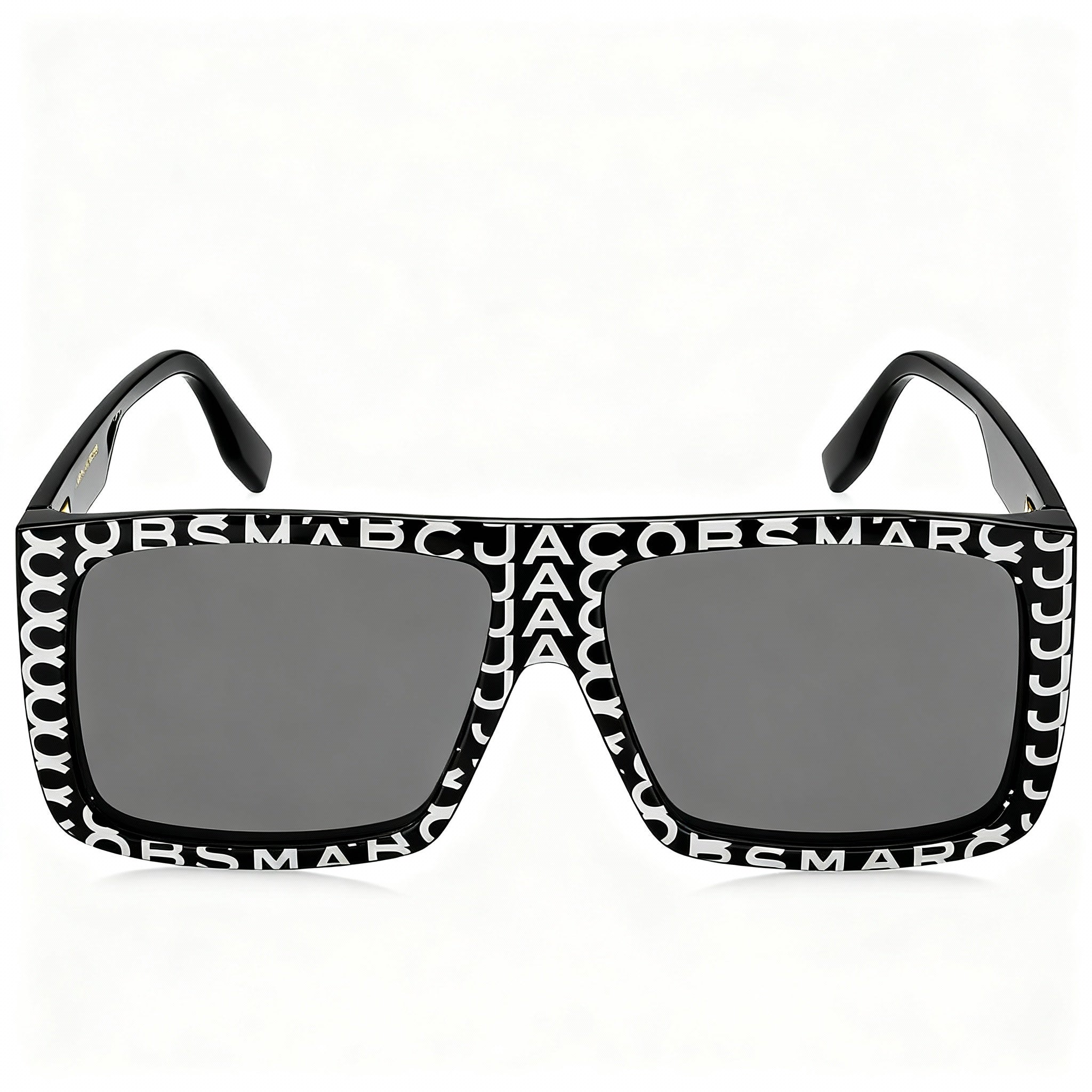 Marc Jacobs Marc 672/cs Unisex Casual Acetate Eyeglasses with Grey Clip-on, Black Frame, Patterned Black White Lenses, 58mm, Photo 2