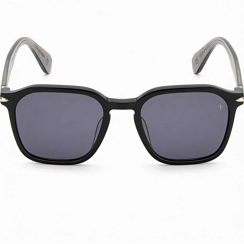 rag & bone Women's Classic Acetate Black Frame Polycarbonate Lens UV Protection Sunglasses 52-19-145mm