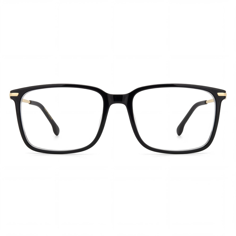 Carrera Unisex RECTANGULAR / CUADRADO Plástico Negro Montura de Cristal Policarbonato Sin-Lentes Gafas de 55mm