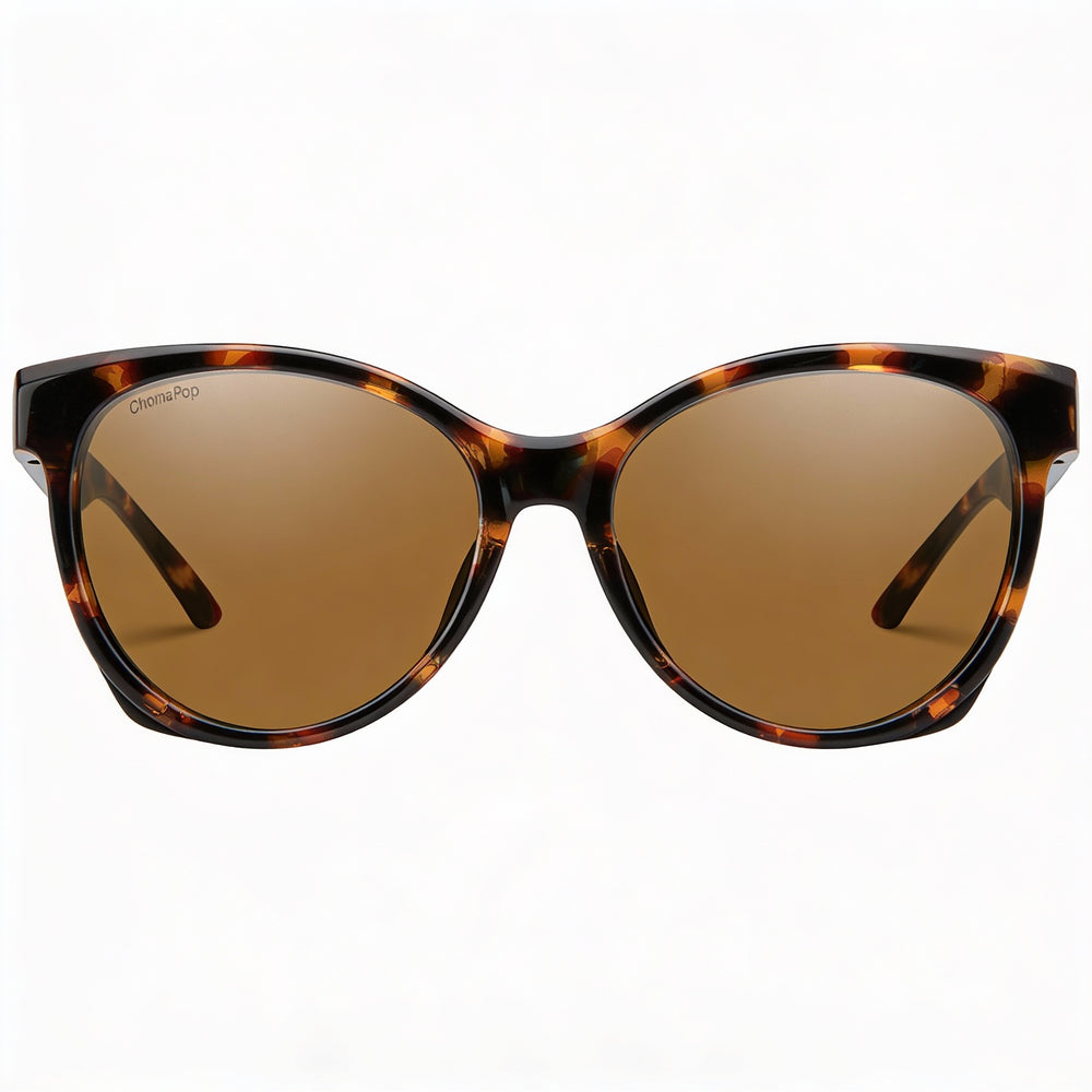 SMITH Women's Fairground UV Protected ChromaPop Polarized Brown Carbon Fibre Dark Tortoise Sunglasses