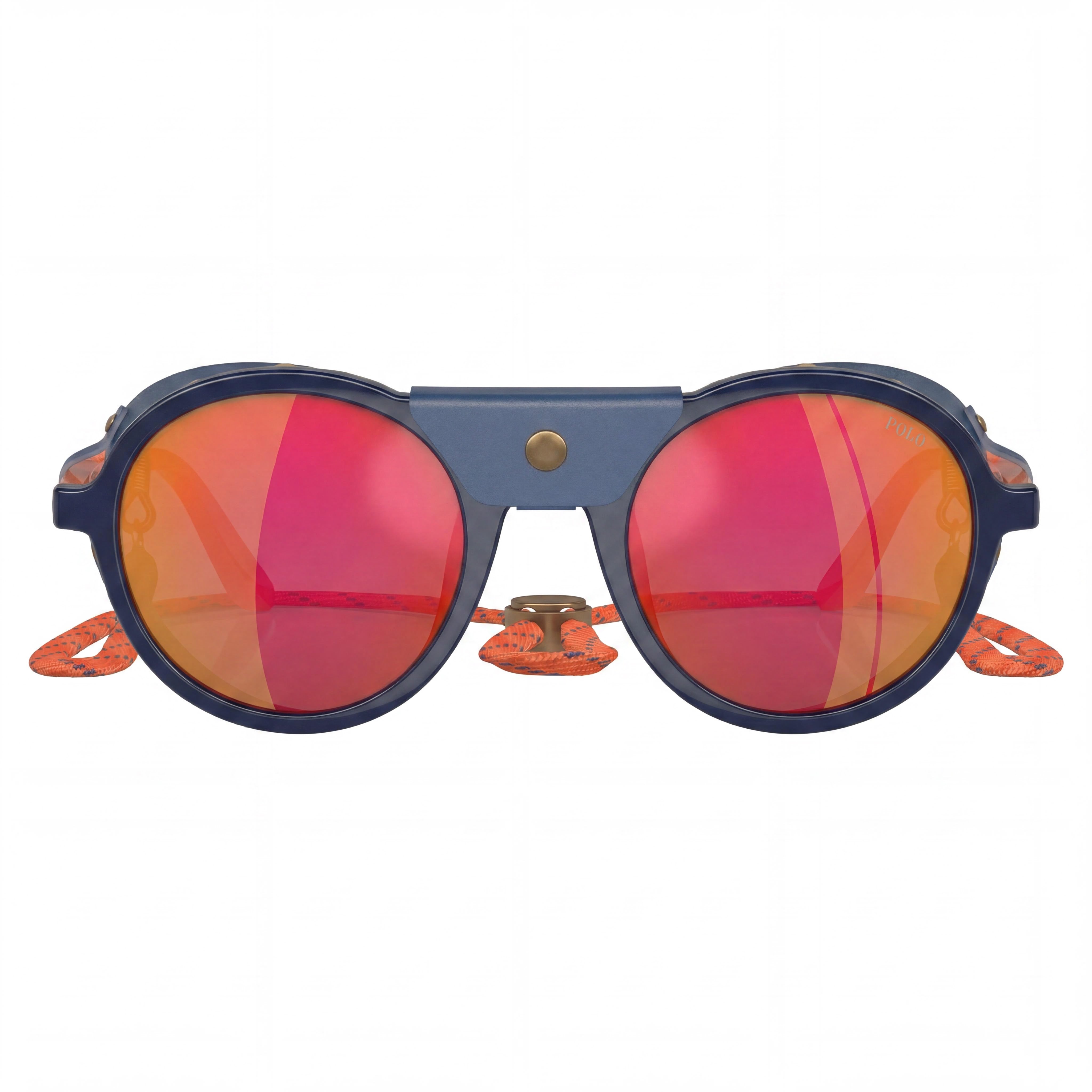 Gafas de sol Polo Ralph Lauren Ph4216qu de ajuste universal para mujer con montura de plástico azul marino brillante y lentes rojas espejadas con protección UV de 52 mm, Photo 2