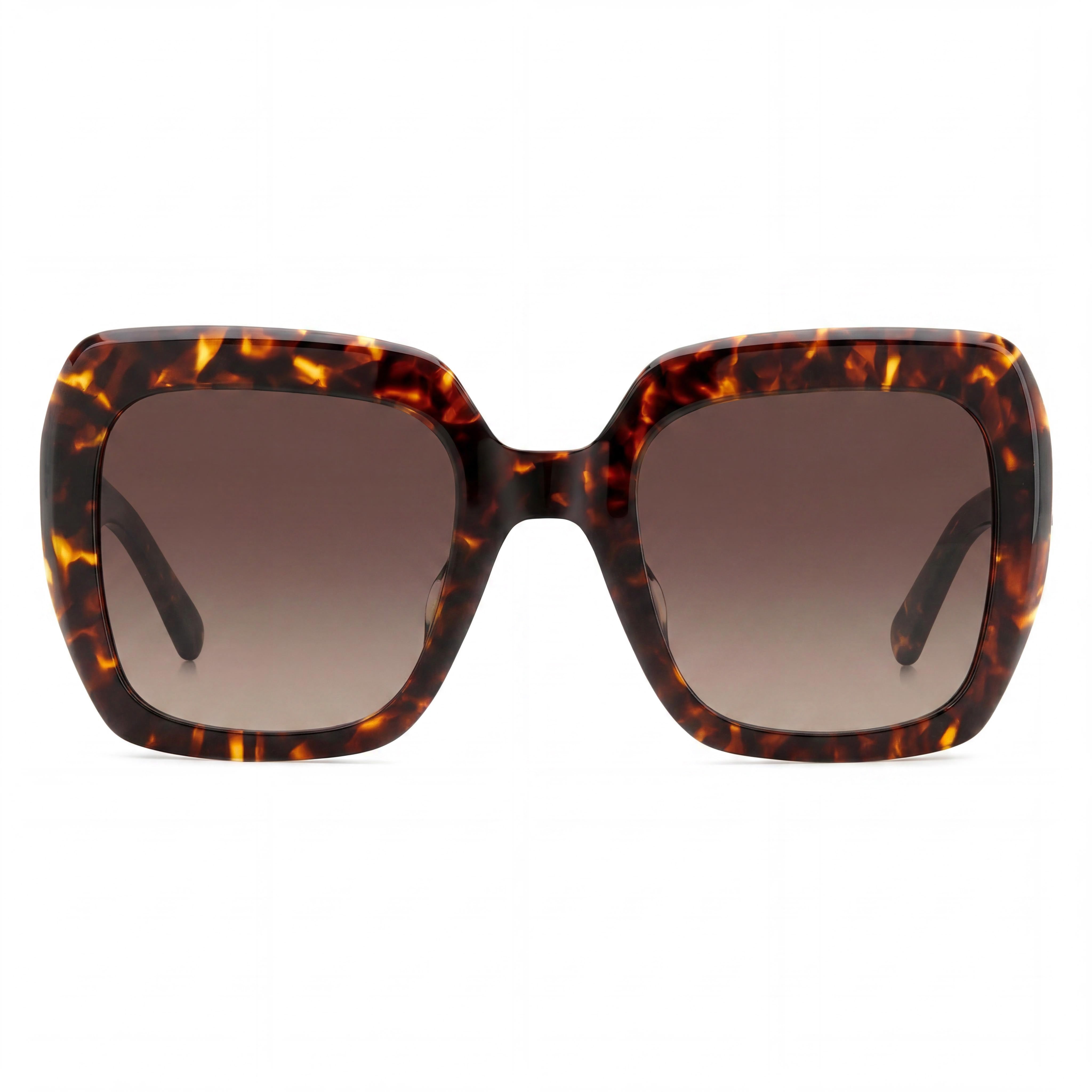 kate spade new york Gafas de sol de plástico para mujer, temporada, montura negra y gris, con sombra gris oscuro, no polarizadas, protección UV, 52 mm, Photo 2