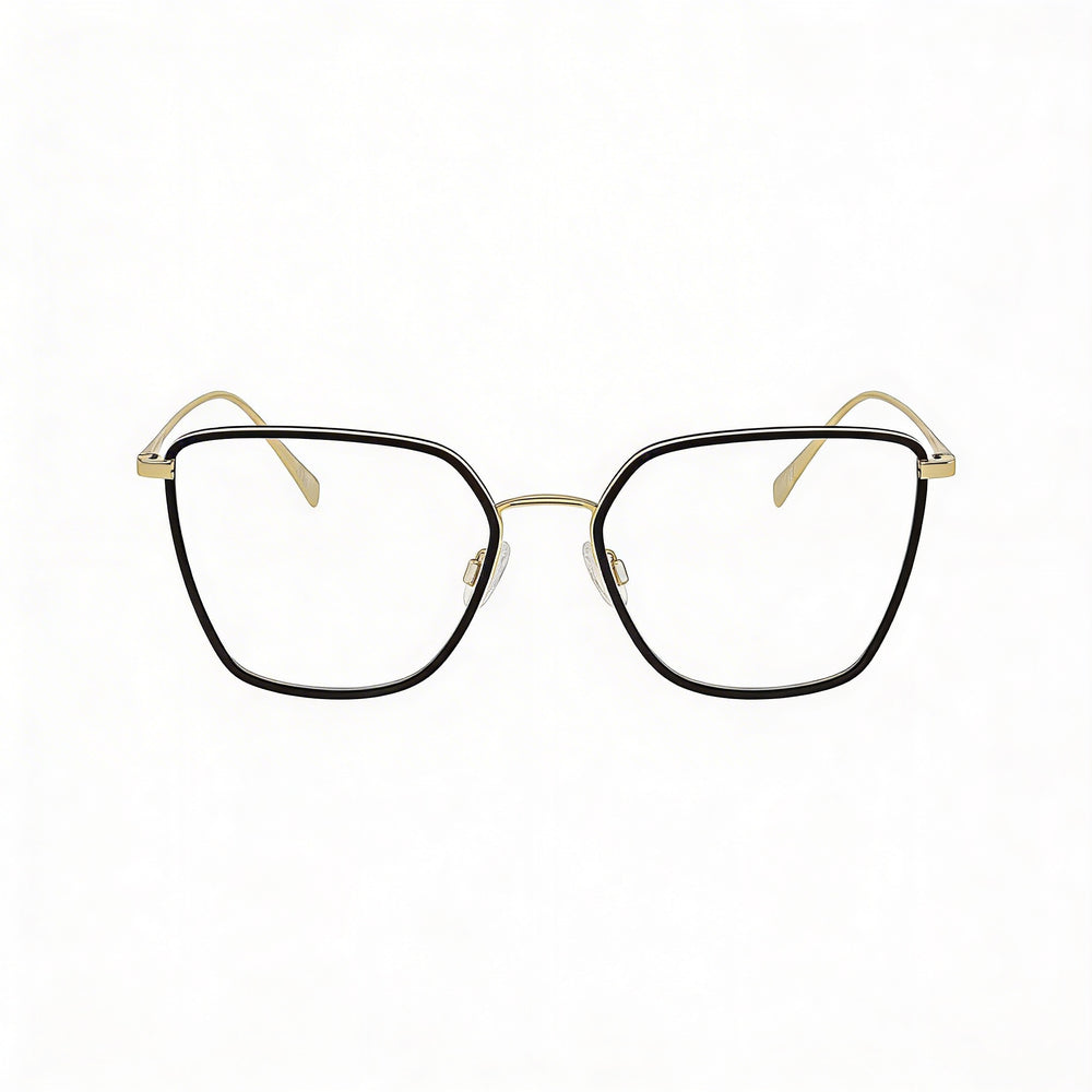 Gafas de acero inoxidable Rag & Bone Rnb3028 para hombre, dorado y negro, 55 mm