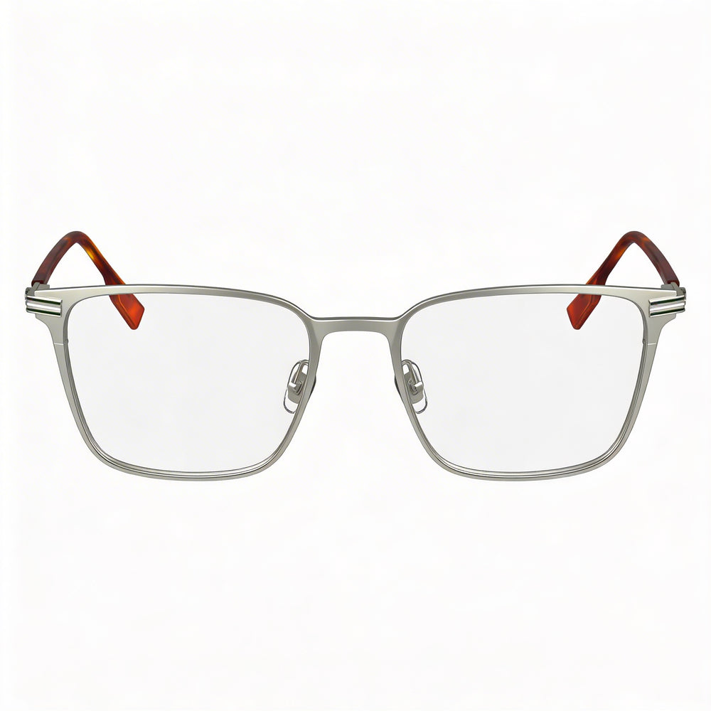 Gafas Lacoste Casual para hombre con montura de acetato plateado y lentes de policarbonato transparente 53-18-145