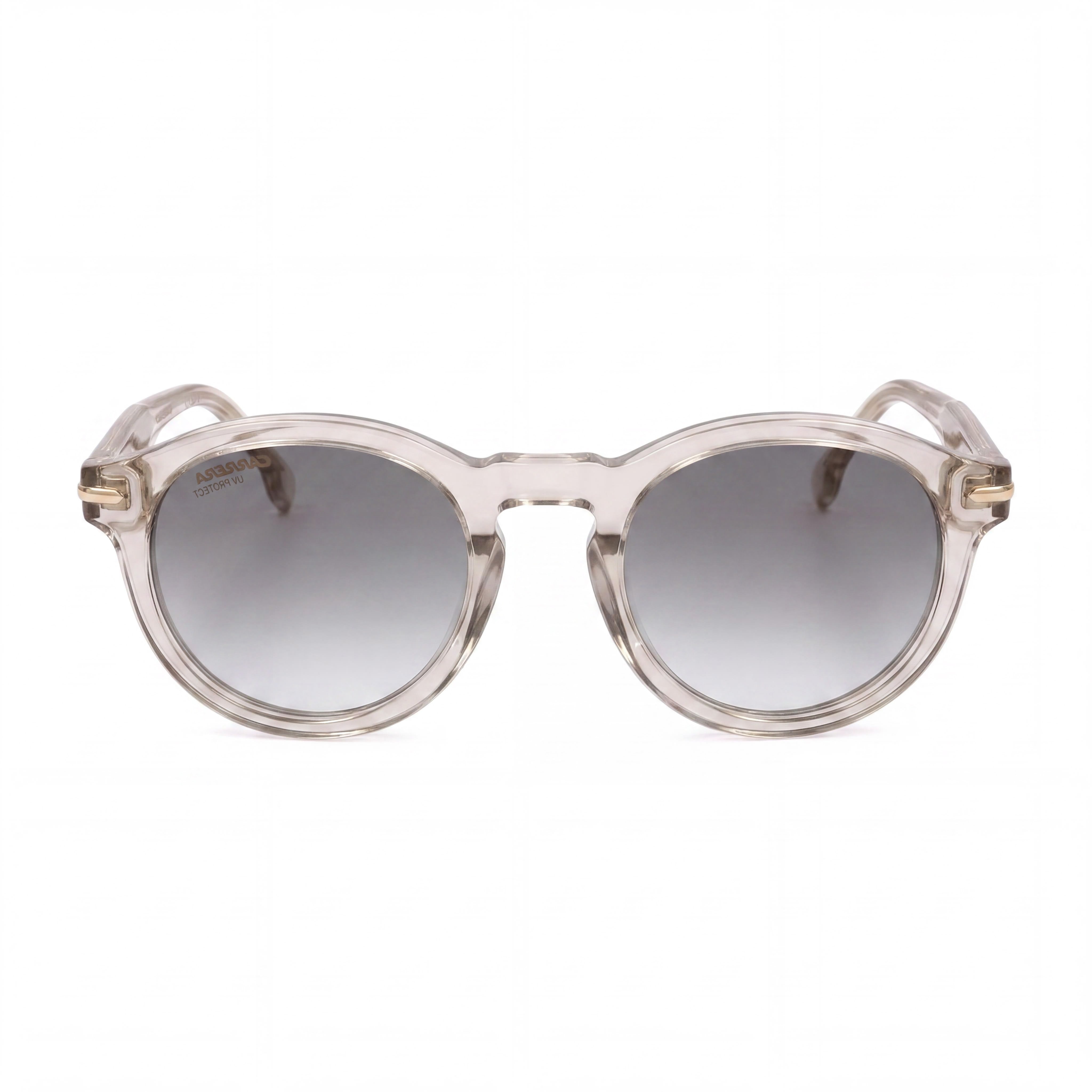 Carrera Modern Women's Acetate Beige Frame Sunglasses, Grey Shaded Gold Mirror Lenses, UV Protection, 48mm, Photo 2