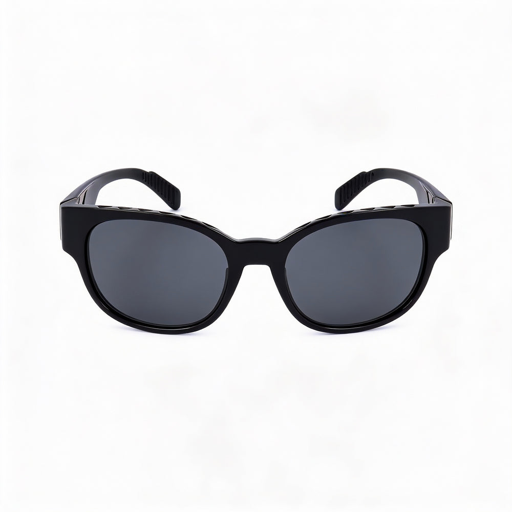 adidas Classic Unisex Black Plastic Frame Polarized UV Protection Sunglasses 55mm
