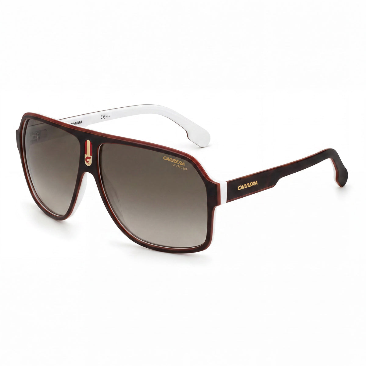 Gafas de sol de aviador Carrera CA1001/S marrón/blanco para hombre, Photo 1