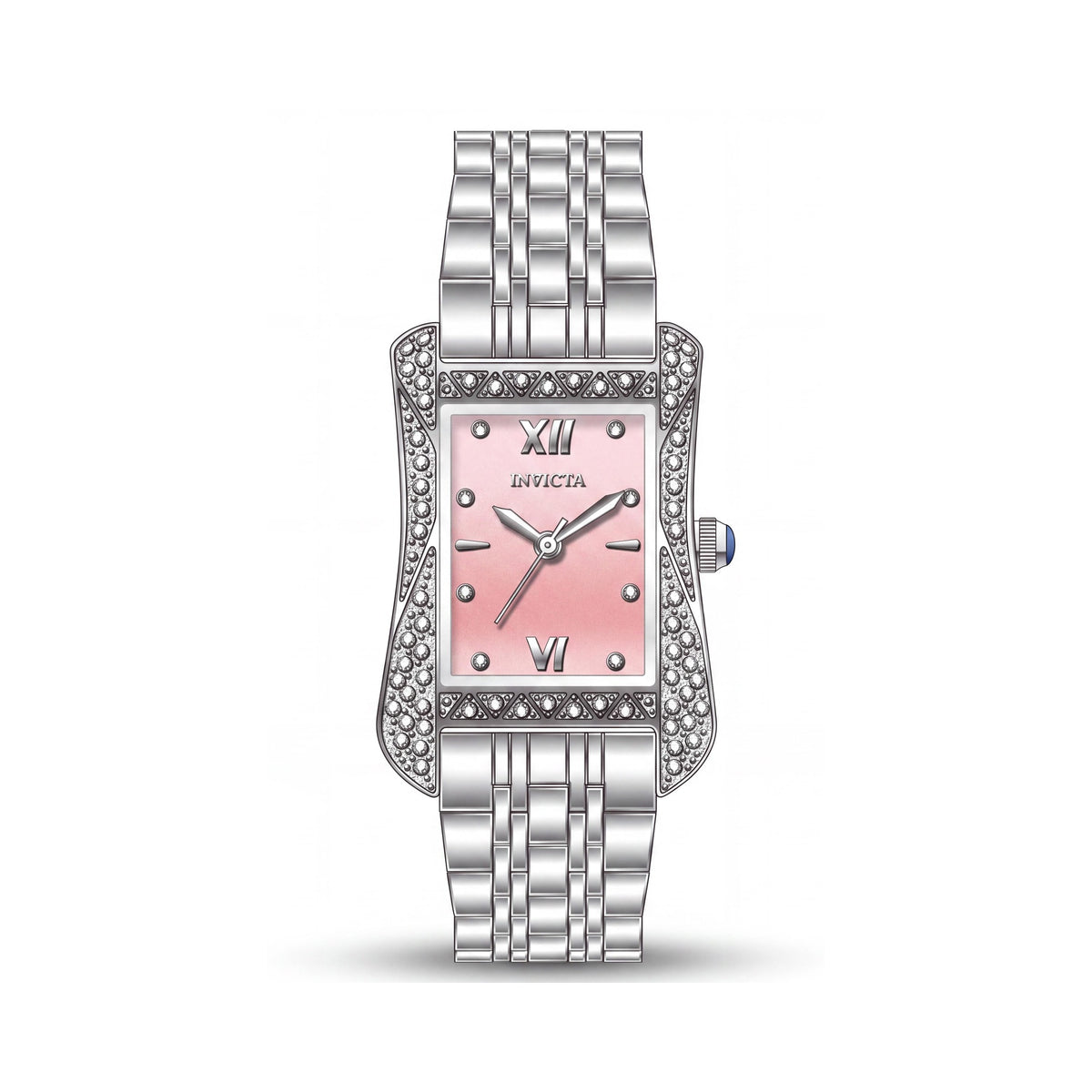 Reloj de cuarzo Invicta Wildflower 69277 para mujer, caja y correa de acero inoxidable de 26 mm, esfera rosa, Photo 1
