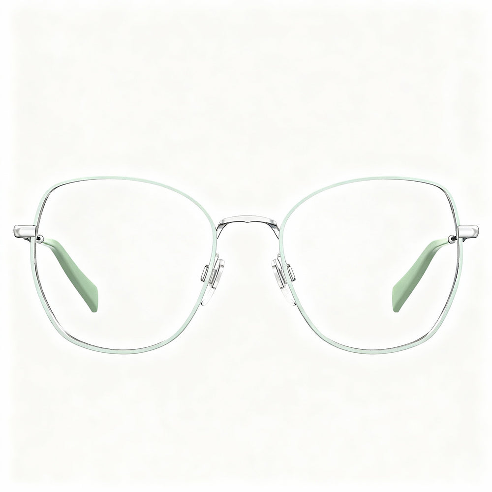 Levi's Women's Green Metal Prescription Eyeglass Frames, Size 52-18-145