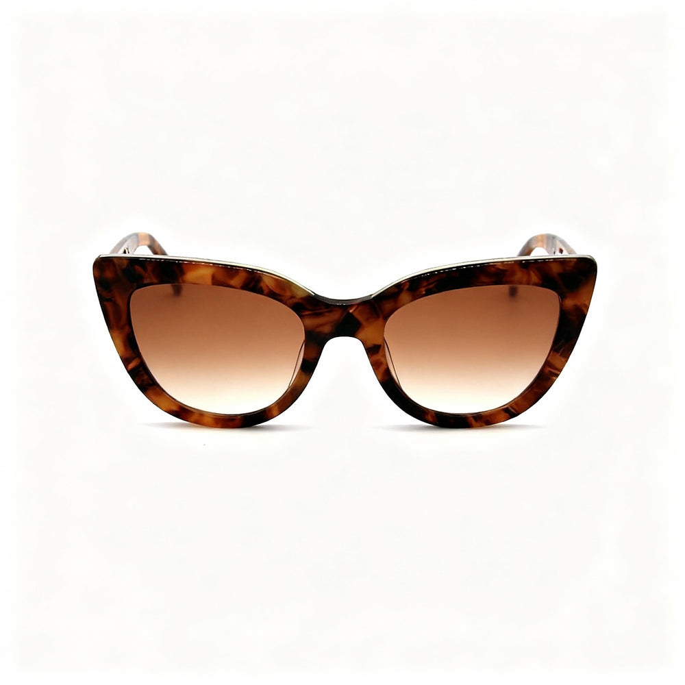 Longchamp Classic Women’s Titanium Vintage Havana Non-Polarized Gradient Light Brown 51mm Sunglasses