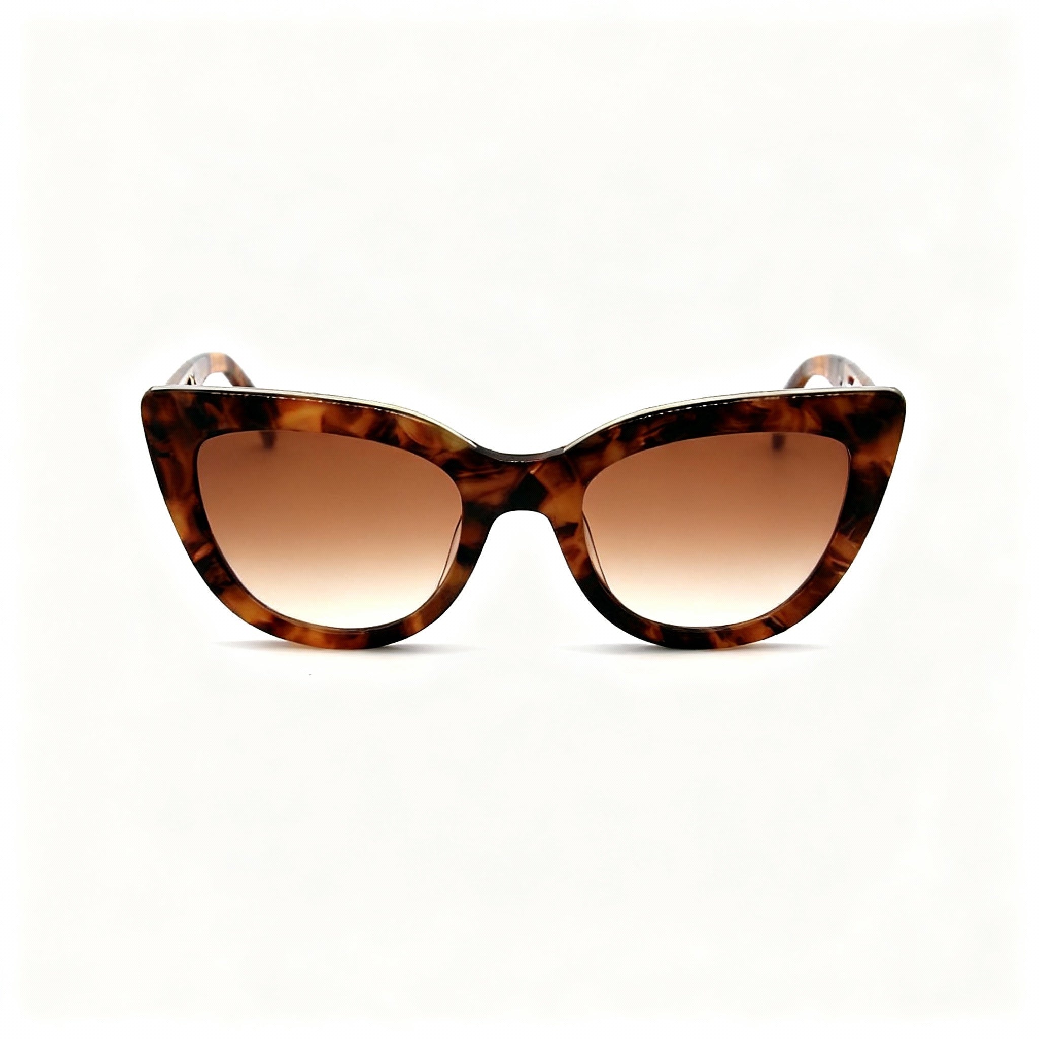 Longchamp Classic Women’s Titanium Vintage Havana Non-Polarized Gradient Light Brown 51mm Sunglasses