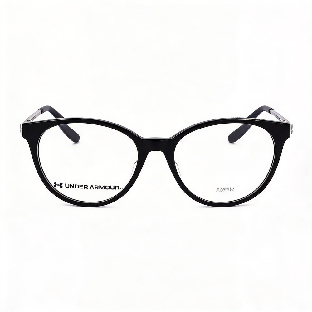 Gafas de sol Under Armour UA 5028 para mujer, montura de acetato negra, lentes de policarbonato no polarizadas, 52 mm