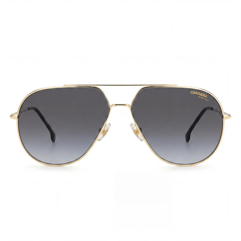 Carrera 274/S Gafas de sol unisex de piloto de acero inoxidable dorado con protección UV no polarizada de policarbonato 61-14-150